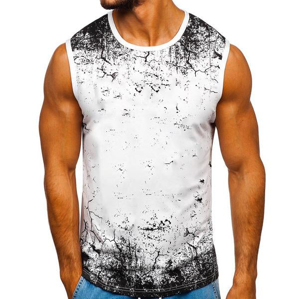 Men’s Printed Sleeveless Tank Top X