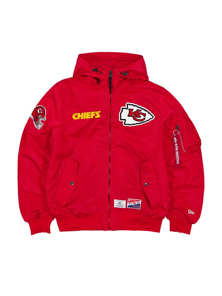 KANSAS CITY CHIEFS X ALPHA X NEW ERA L-B BOMBER JACKET
