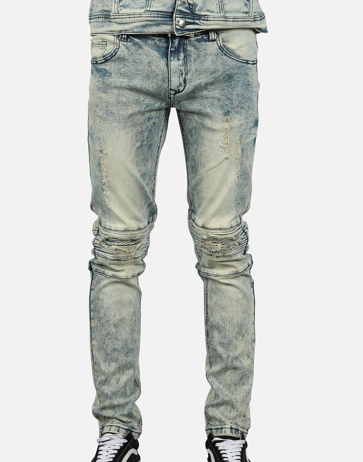 Kilogram DISTRESSED RIP MOTO JEANS Kilogram DISTRESSED RIP MOTO JEANS