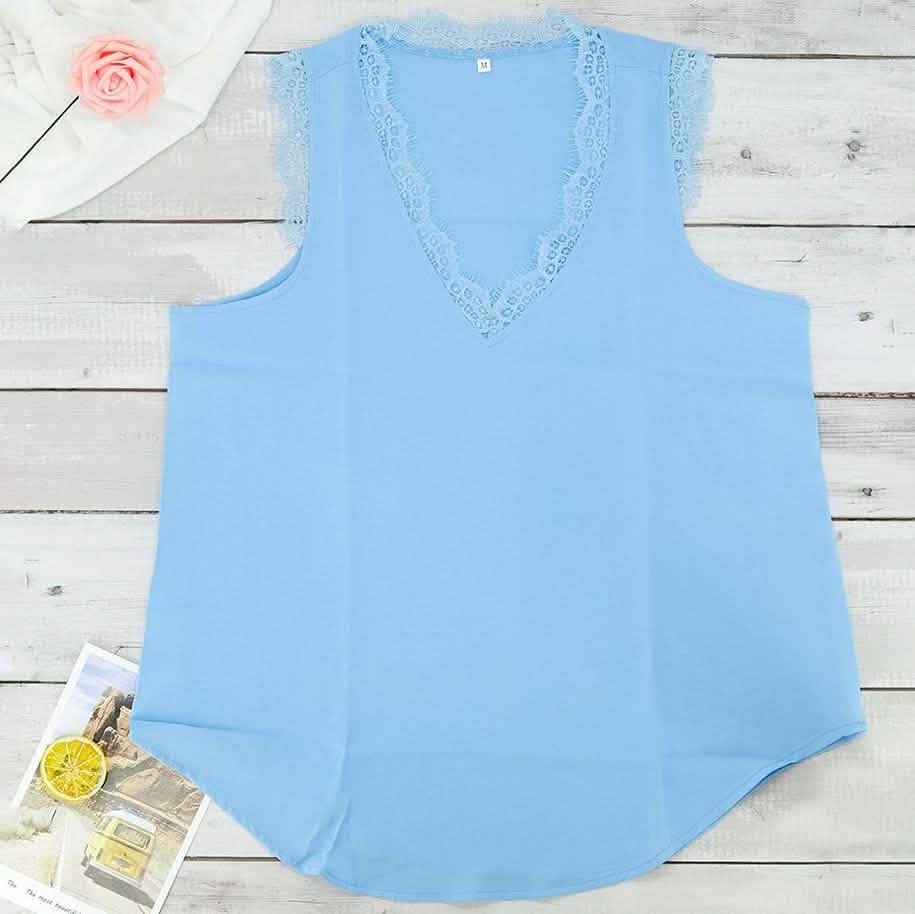 Lace Tank Top – S Blue
