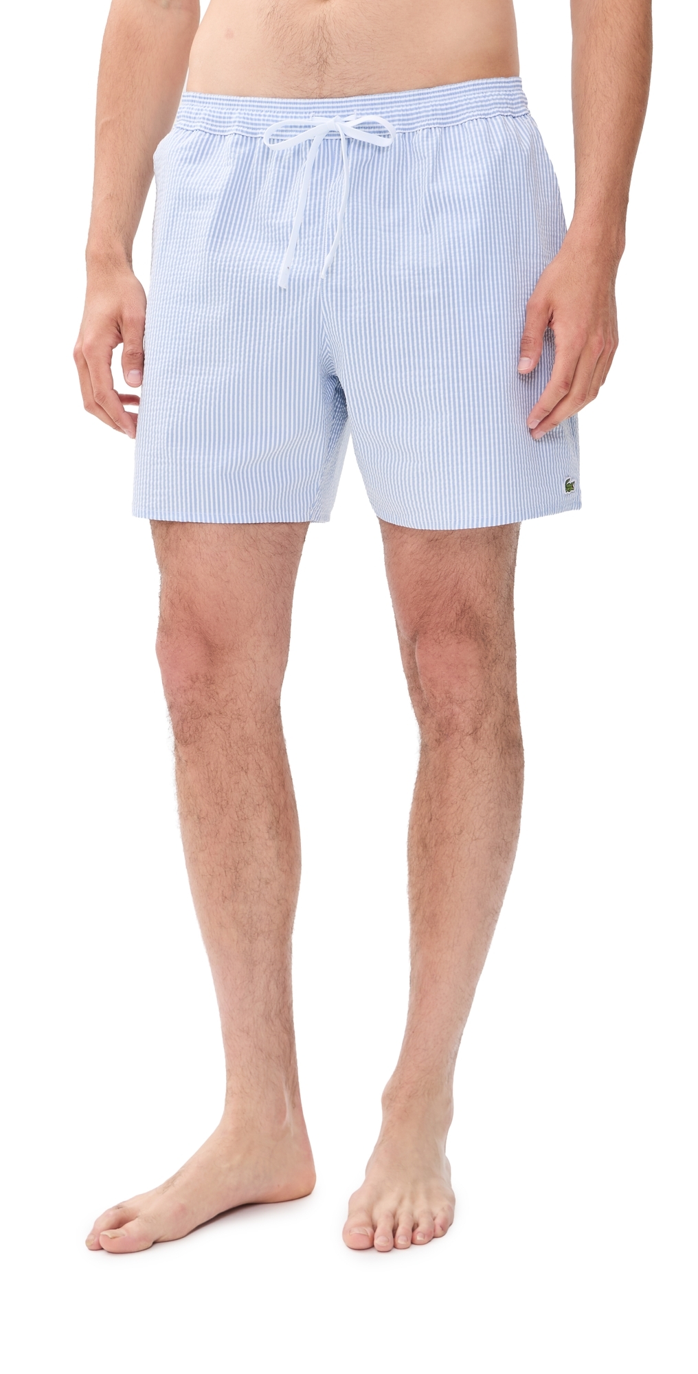 Lacoste Seersucker Swim Shorts Blue Lacoste Seersucker Swim Shorts Blue