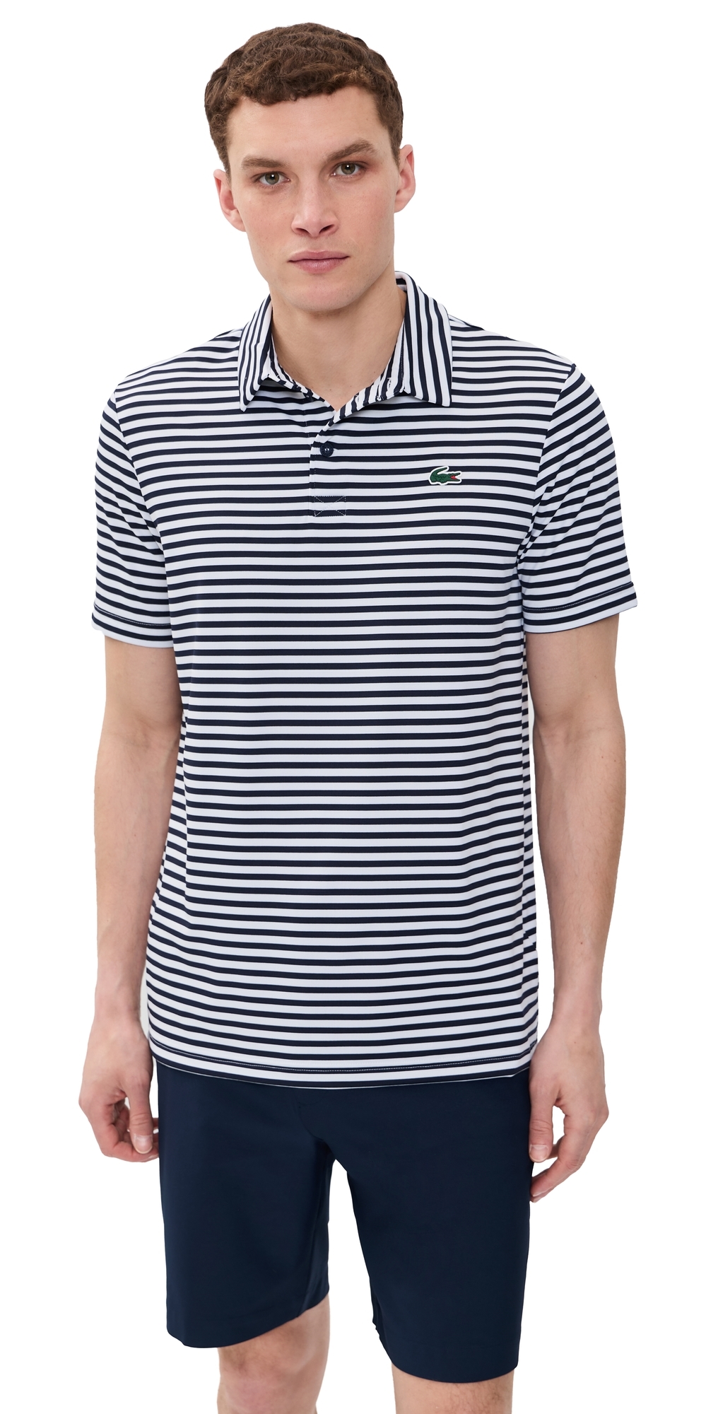 Lacoste Golf Sport Performance Polo Shirt MarineBlanc Lacoste Golf Sport Performance Polo Shirt MarineBlanc