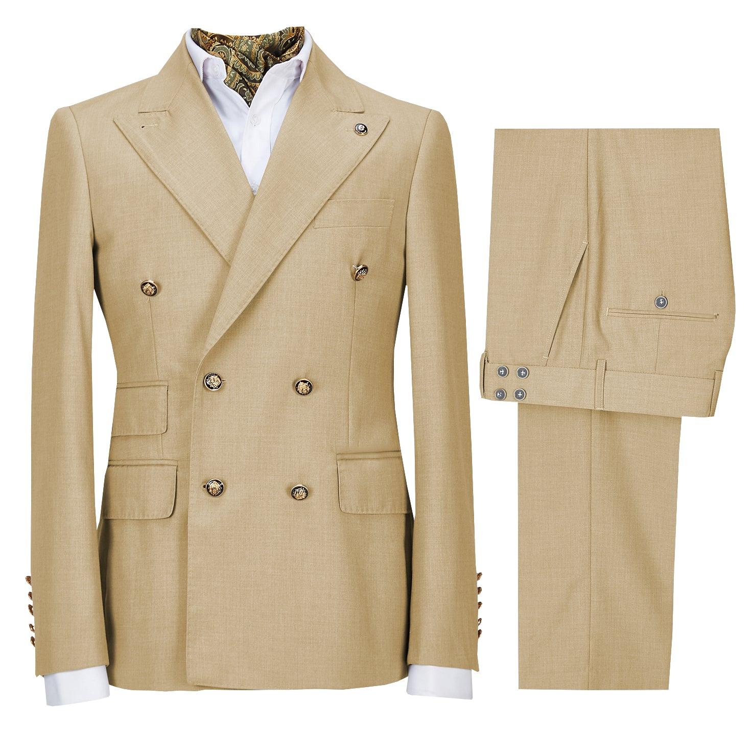 Menseventwear Leisure Men’s Pieces Mens Suit Regular Fit Tuxedos For Wedding Blazer+Pants
