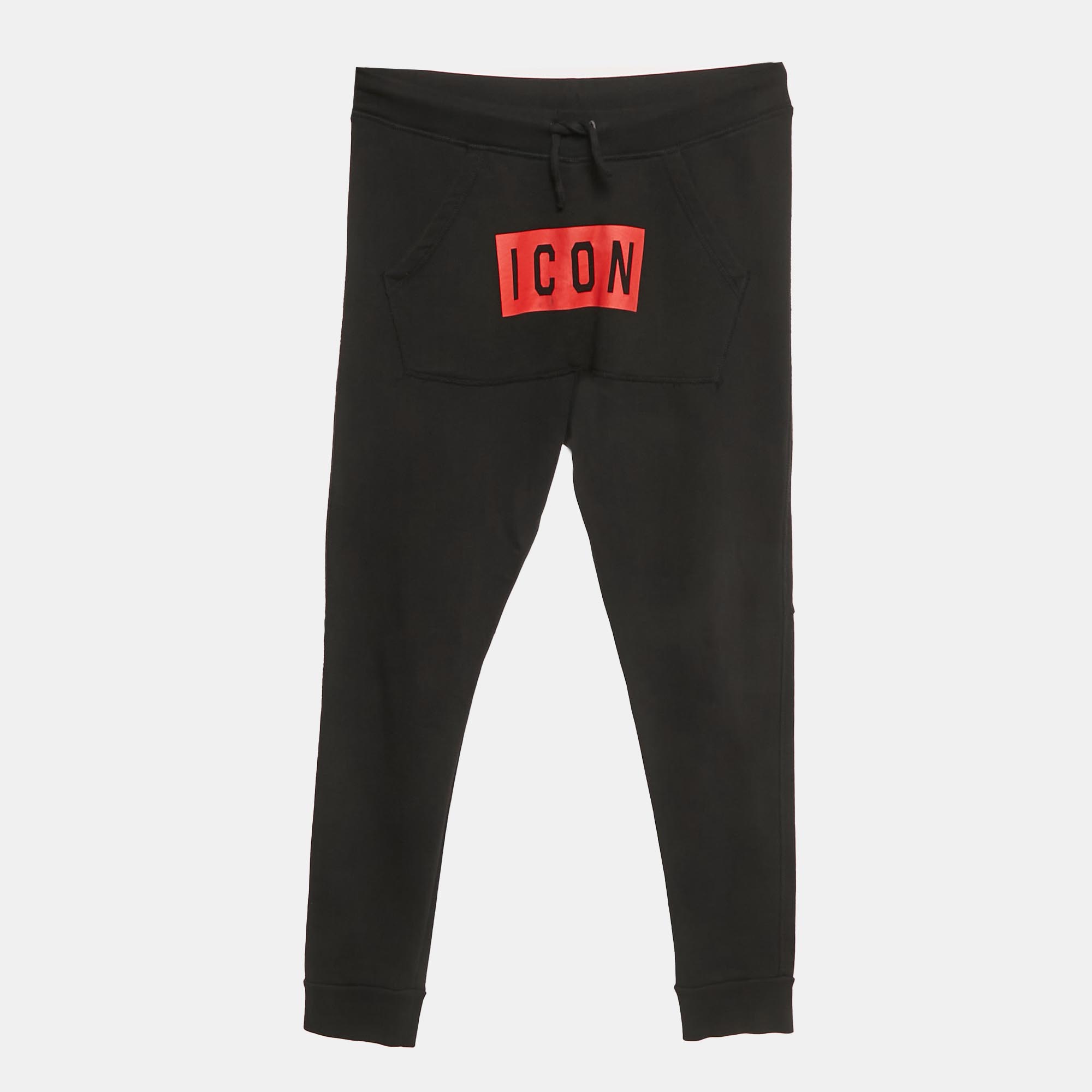 Dsquared Black Logo Print Cotton Joggers Yrs Dsquared Black Logo Print Cotton Joggers Yrs