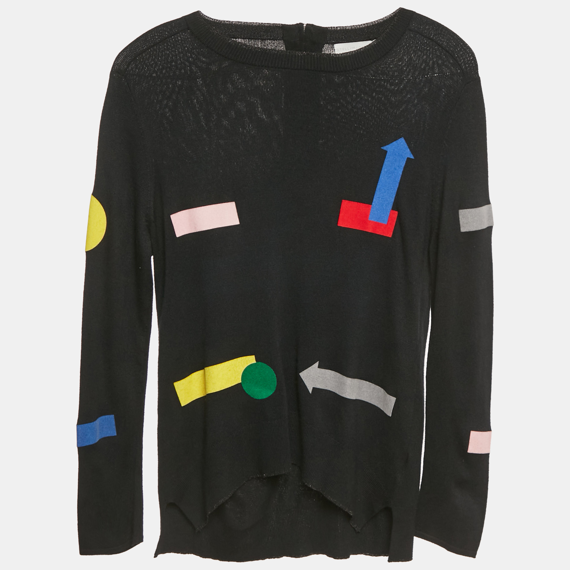 Stella McCartney Kids Black Applique Knit Sweatshirt Yrs