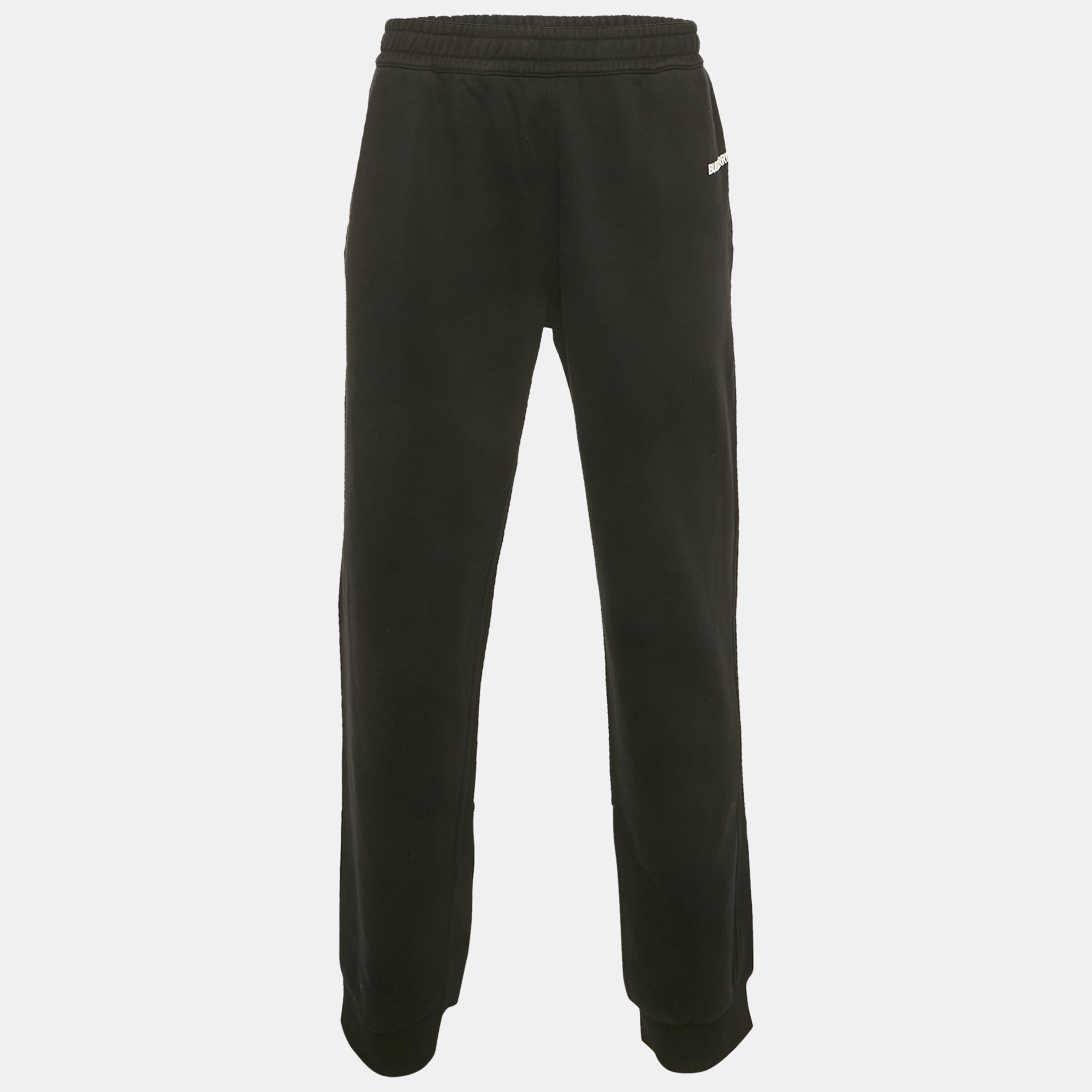 Burberry Black Logo Print Cotton Joggers Burberry Black Logo Print Cotton Joggers
