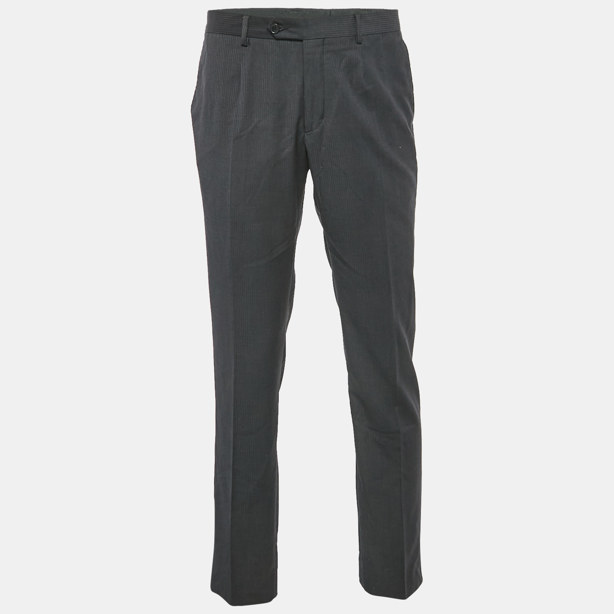 Dolce & Gabbana Black Pinstripe Crepe Formal Trousers Dolce & Gabbana Black Pinstripe Crepe Formal Trousers