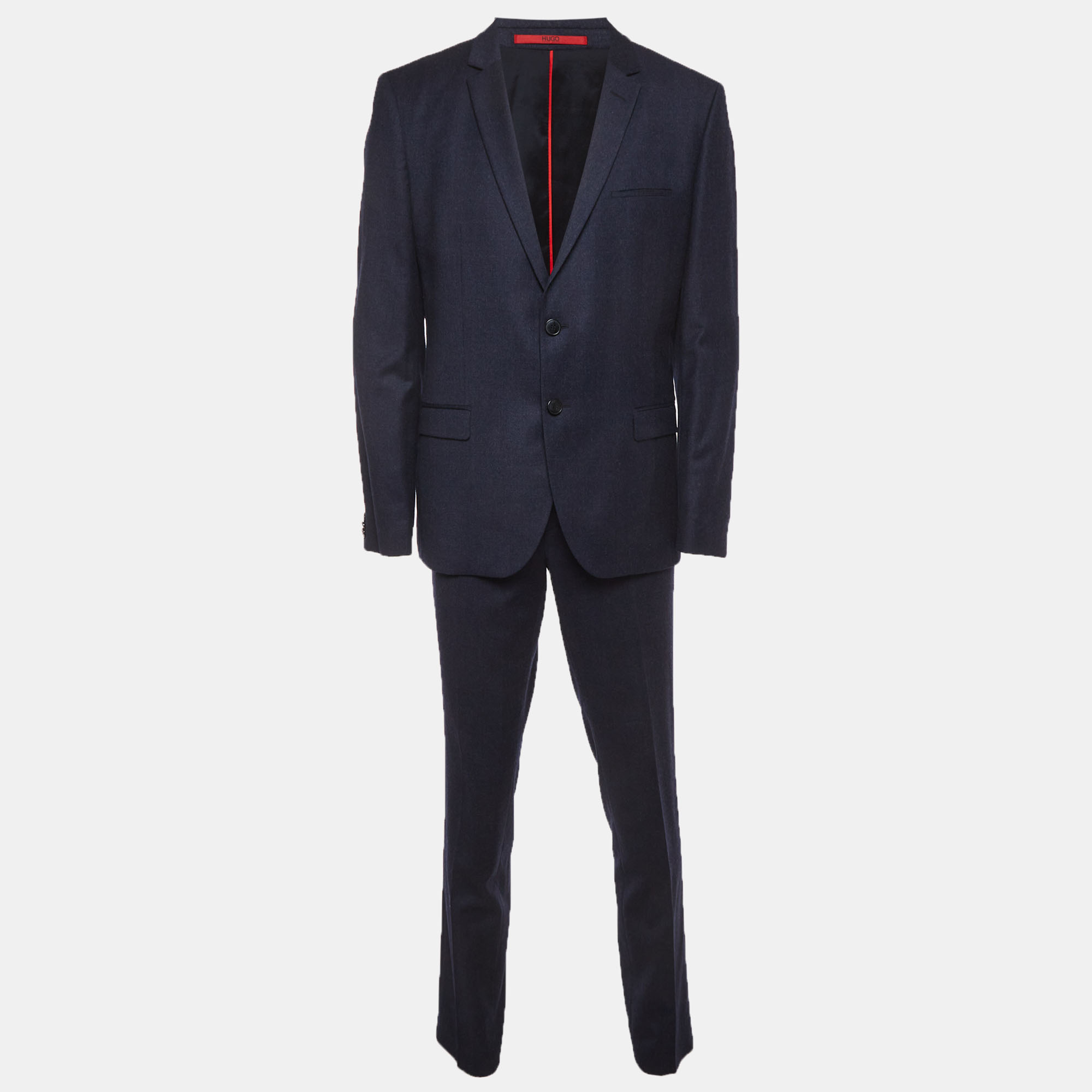 Hugo Boss Navy Blue Felt Red label Single Breasted Blazer