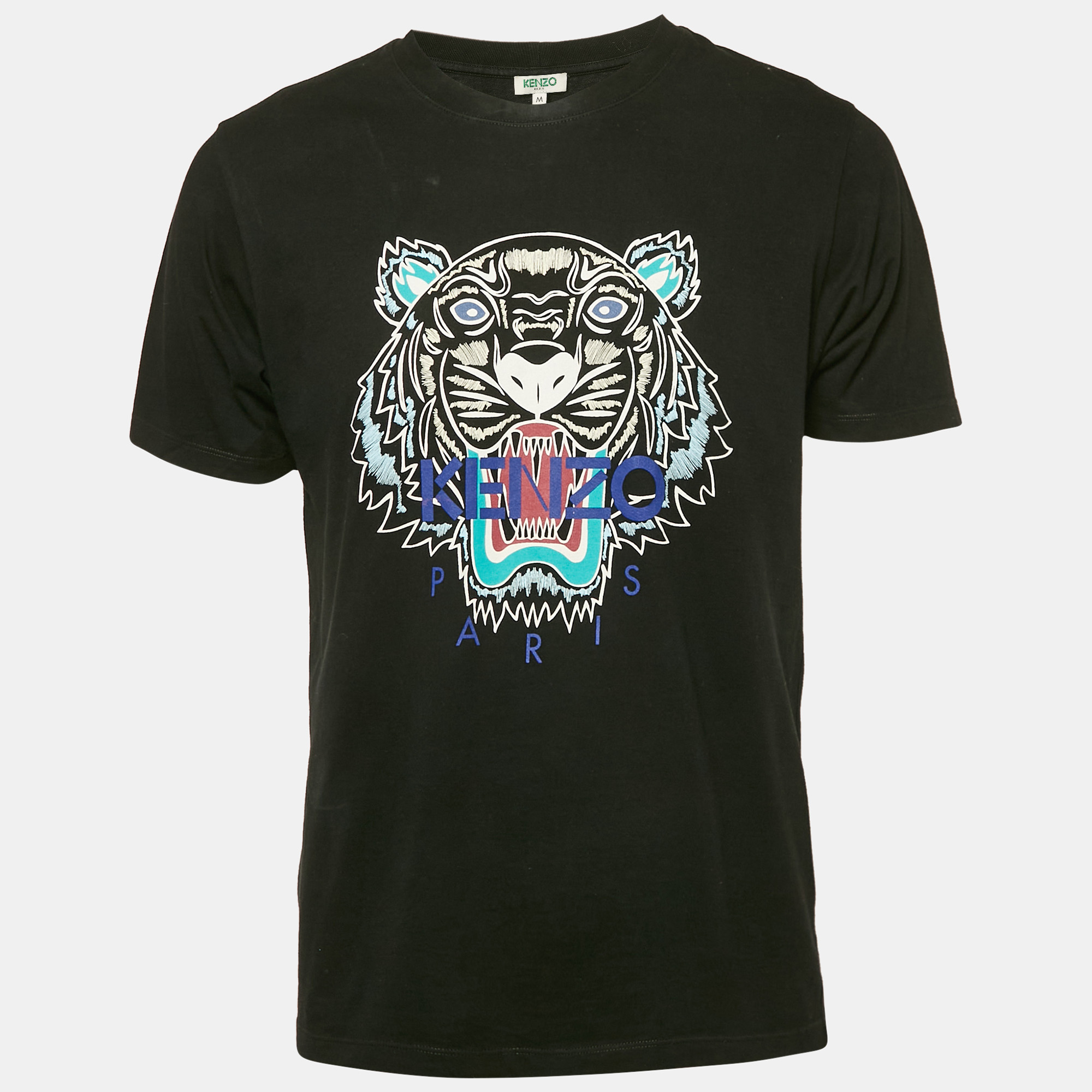 Kenzo Black Tiger Logo Print Jersey Shirt Kenzo Black Tiger Logo Print Jersey Shirt