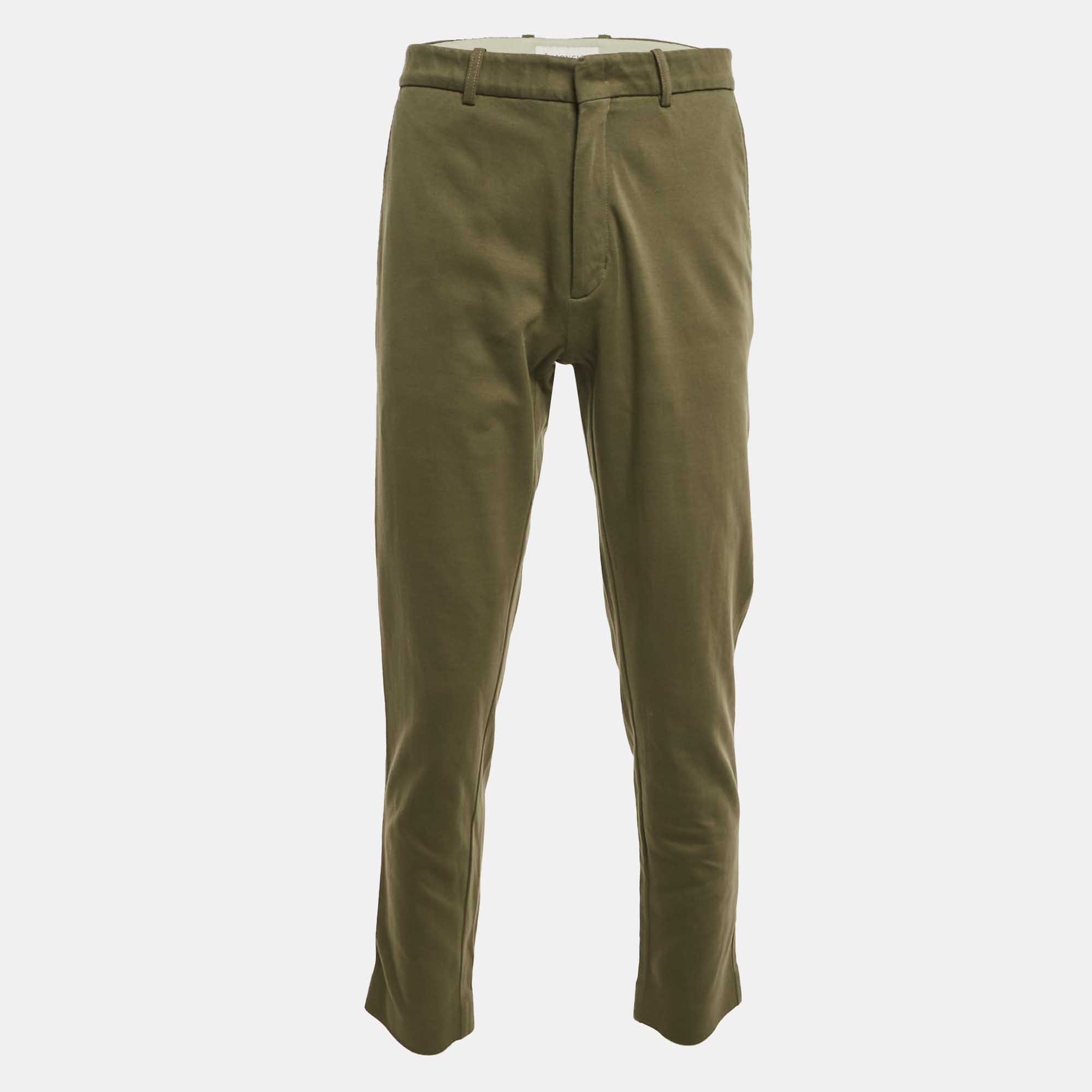 Moncler Olive Green Jersey Trousers Moncler Olive Green Jersey Trousers