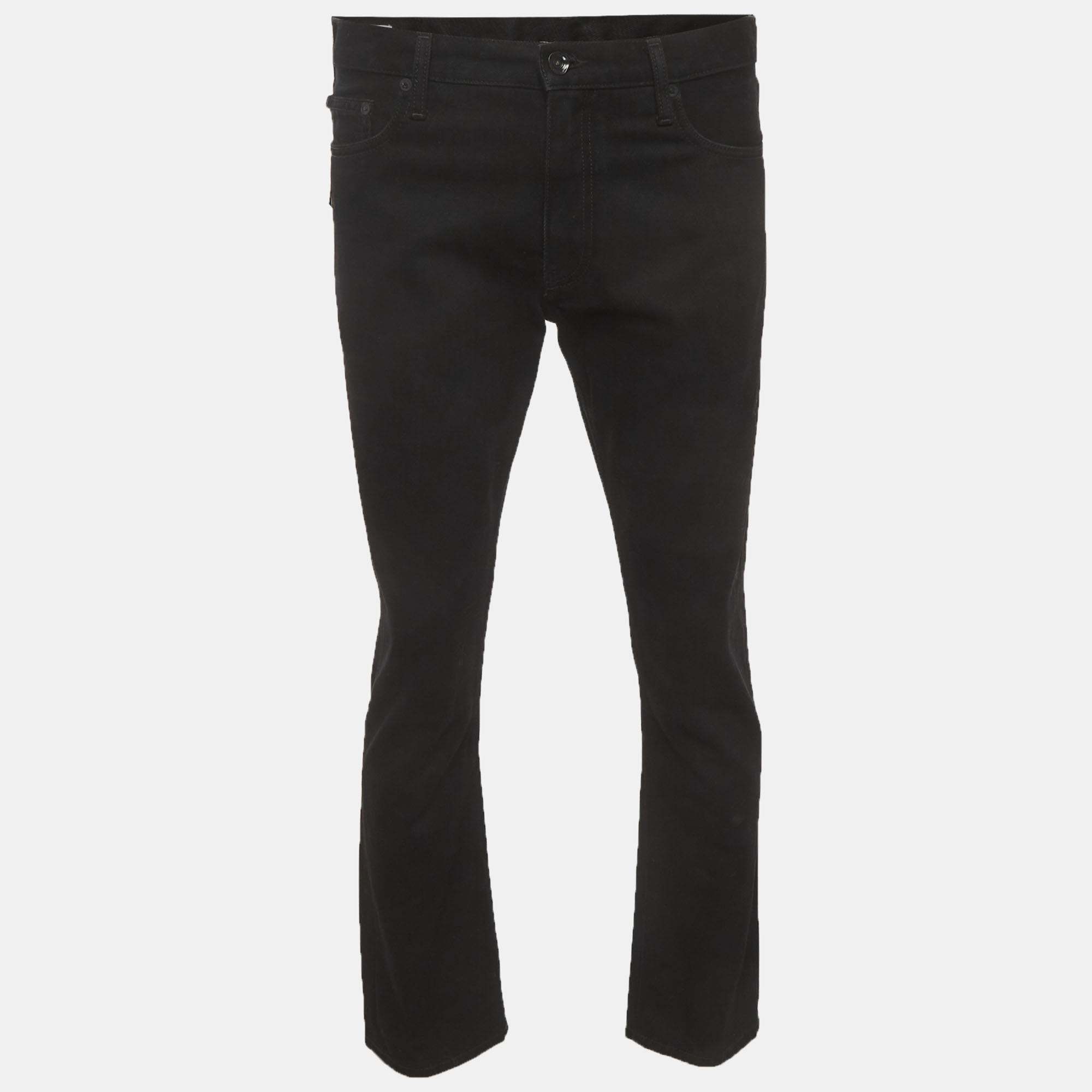 Off-White Black Denim Permanent Jeans MWaist “ Off-White Black Denim Permanent Jeans MWaist “