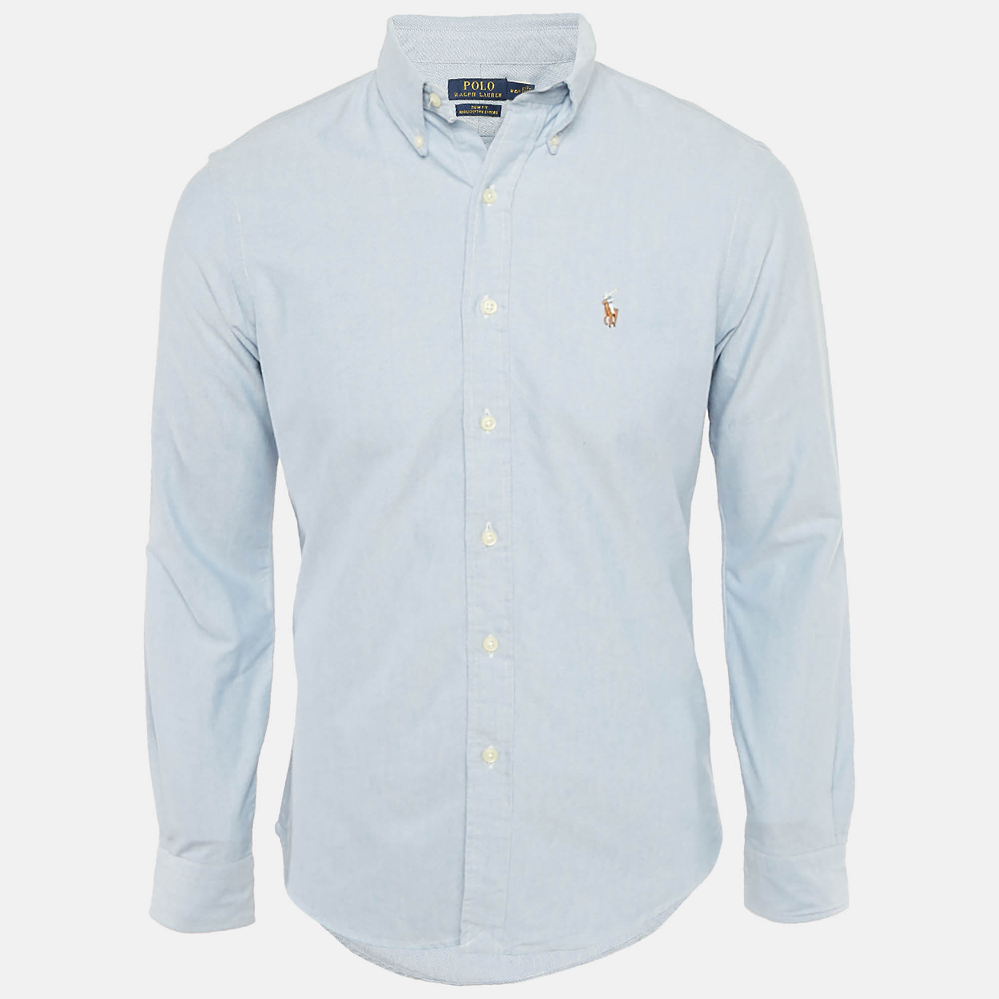 Polo Ralph Lauren Blue Oxford Cotton Slim Fit Shirt Polo Ralph Lauren Blue Oxford Cotton Slim Fit Shirt