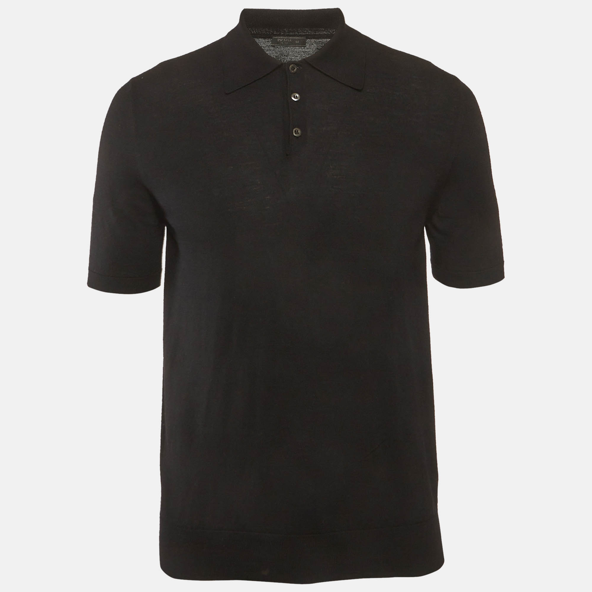 Prada Black Jersey Polo Shirt Prada Black Jersey Polo Shirt