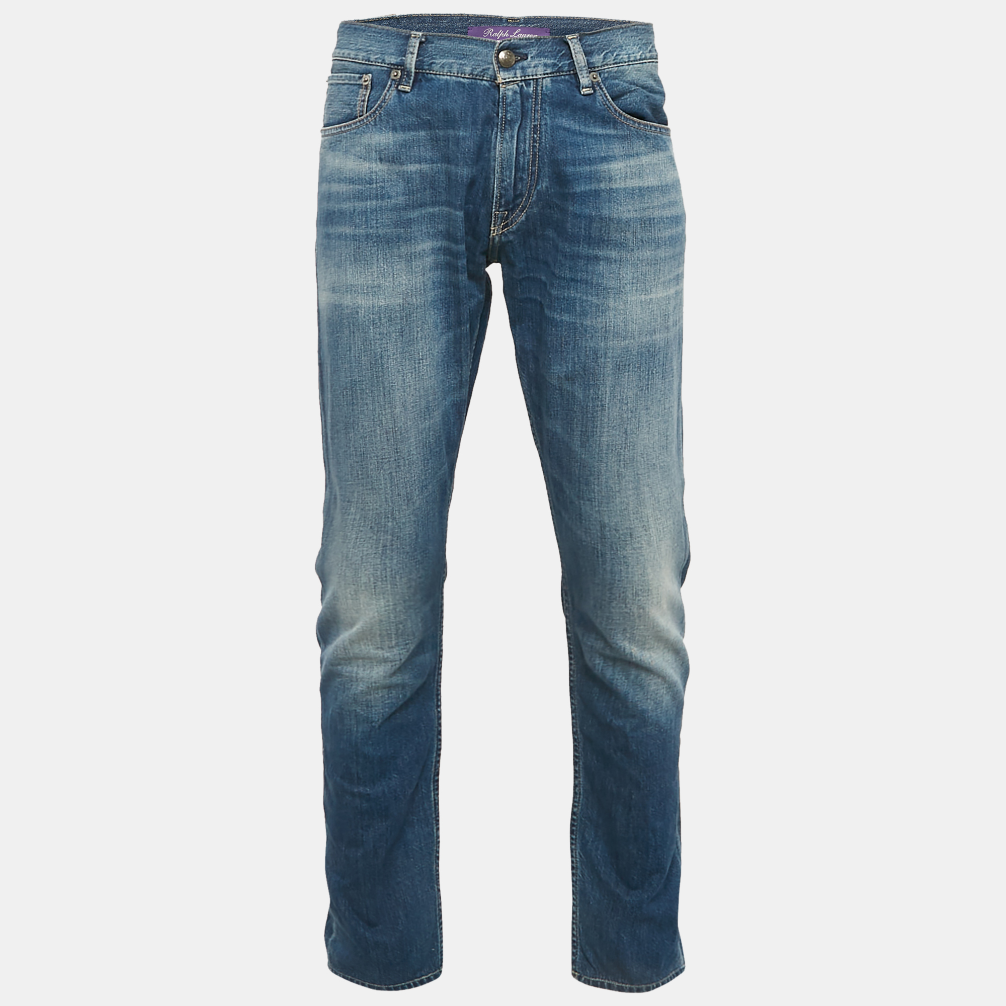 Ralph Lauren Blue Faded Denim Slim Fit Jeans L Waist “ Ralph Lauren Blue Faded Denim Slim Fit Jeans L Waist “
