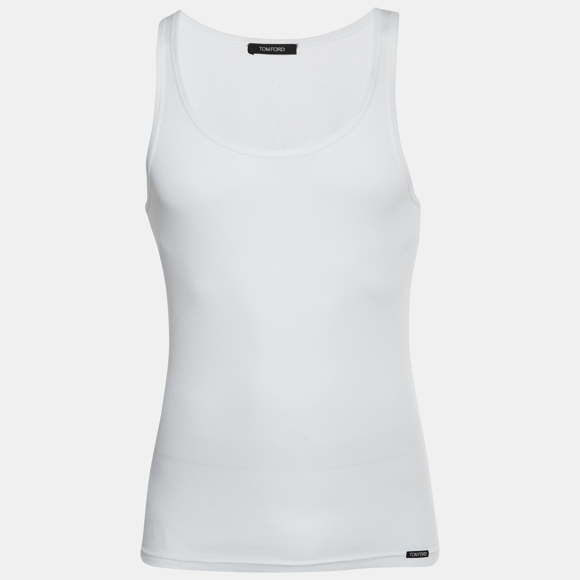 Tom Ford White Rib Knit Tank Top Tom Ford White Rib Knit Tank Top