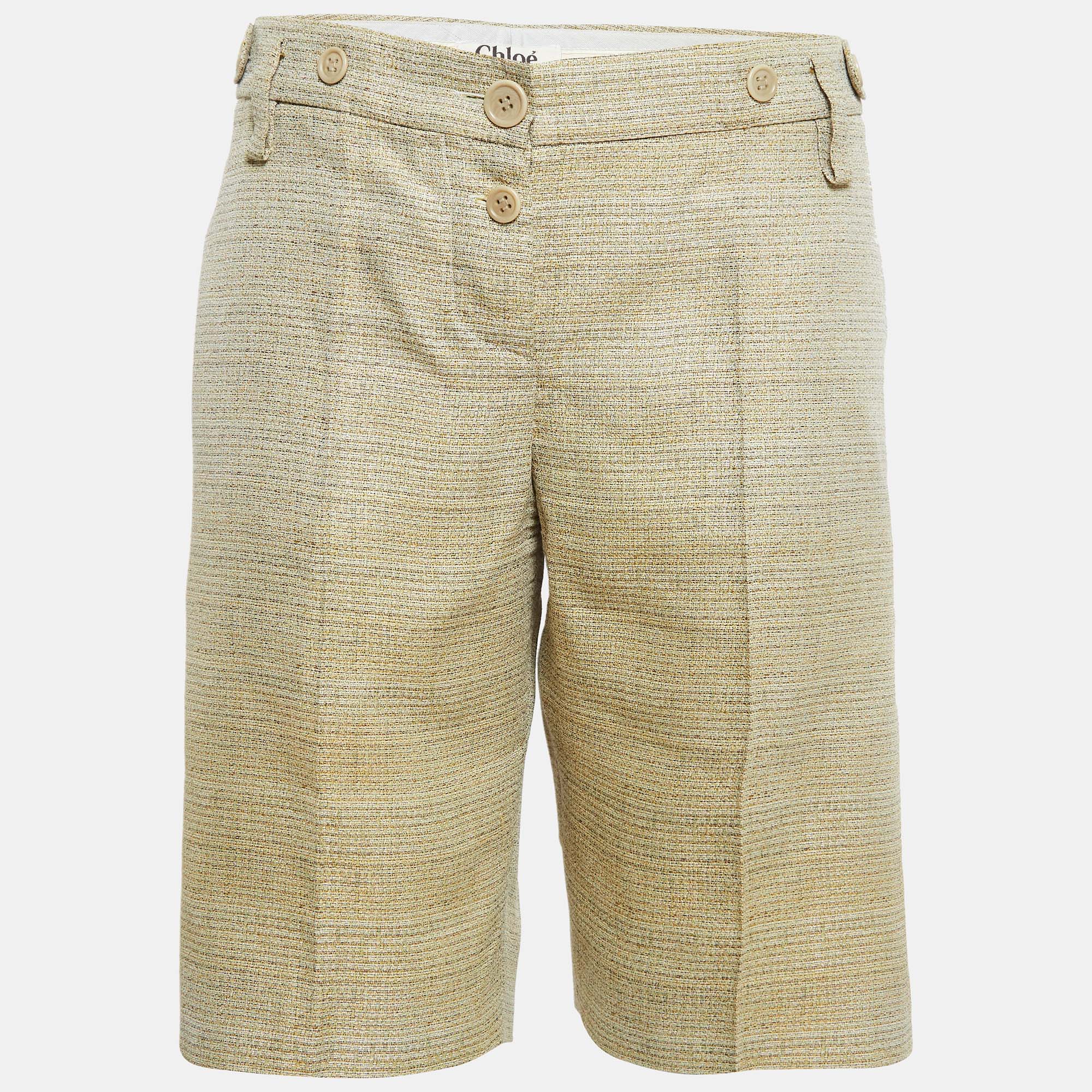 Chloe Beige Patterned Regular Shorts Chloe Beige Patterned Regular Shorts