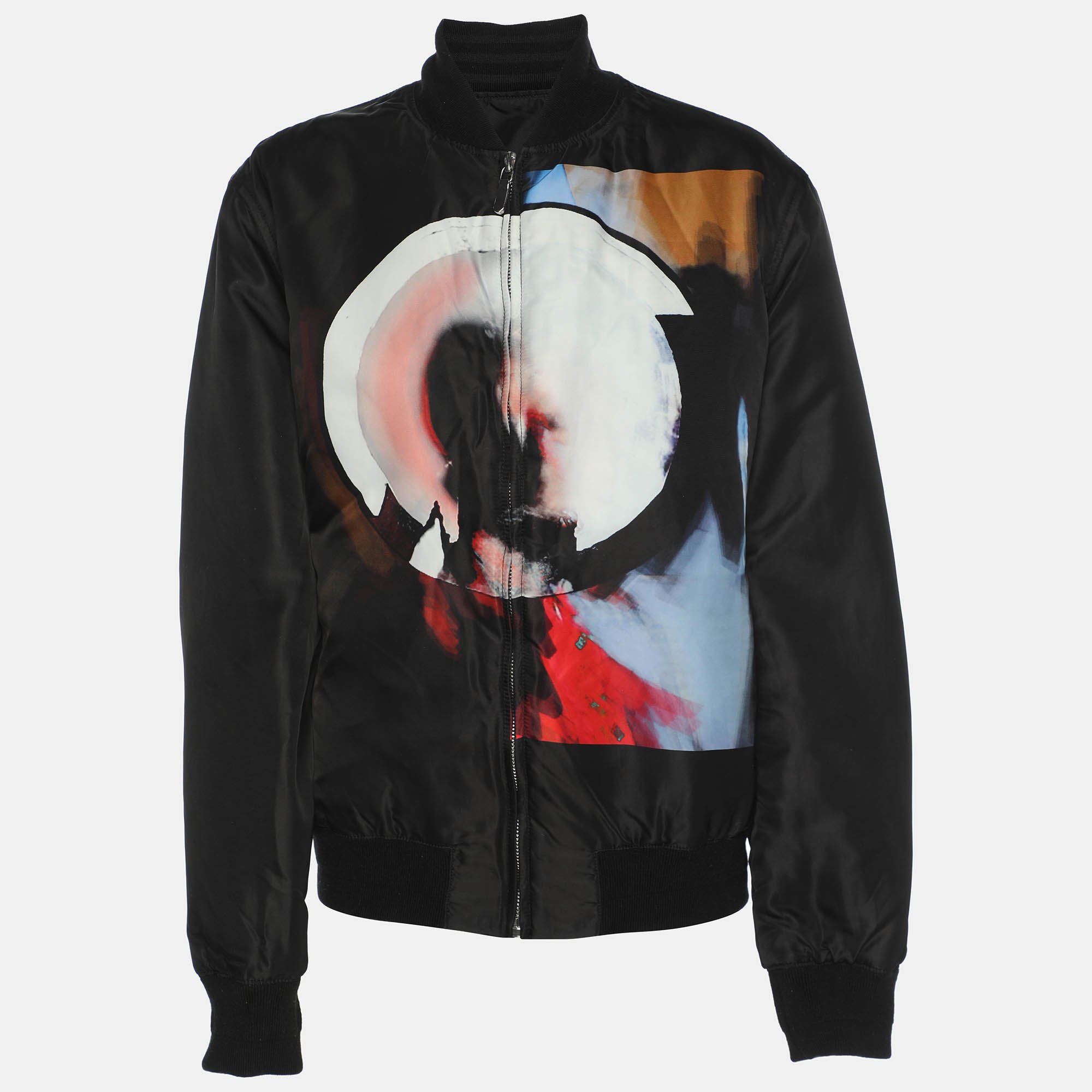 Givenchy Black Nylon Printed Bomber Jacket Givenchy Black Nylon Printed Bomber Jacket