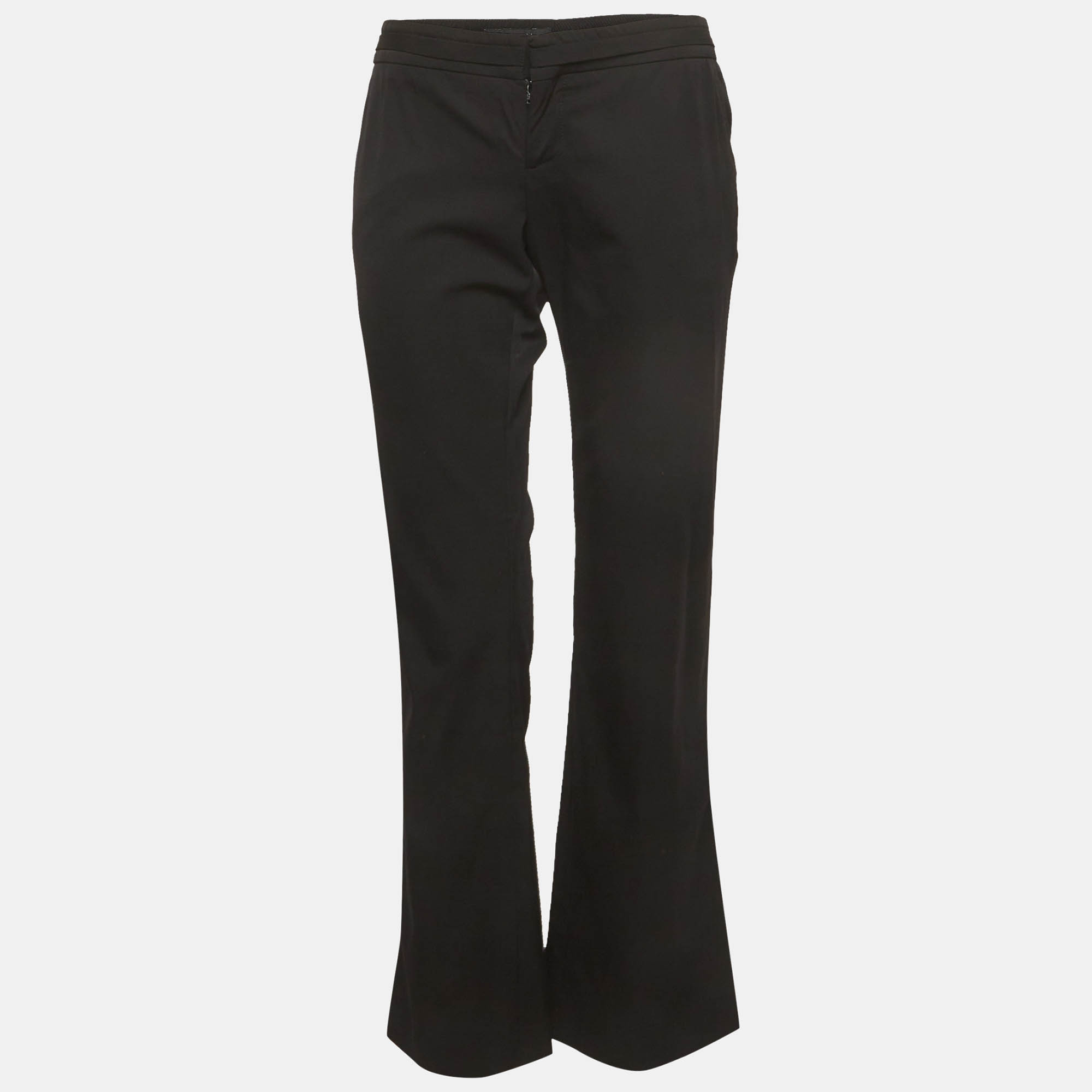 Gucci Black Twill Belted Low Waist Trousers Gucci Black Twill Belted Low Waist Trousers