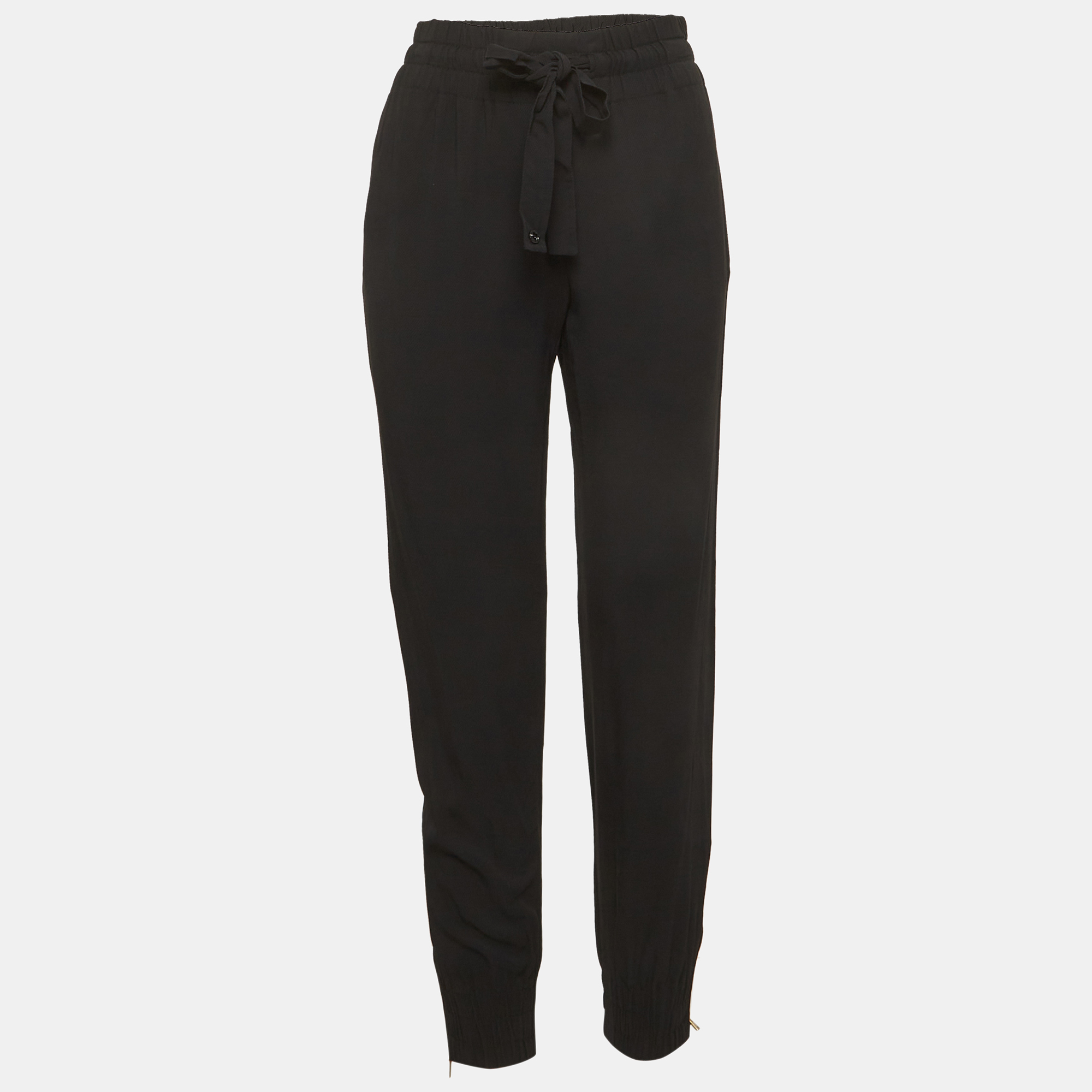Gucci Black Twill Zip Detail Joggers