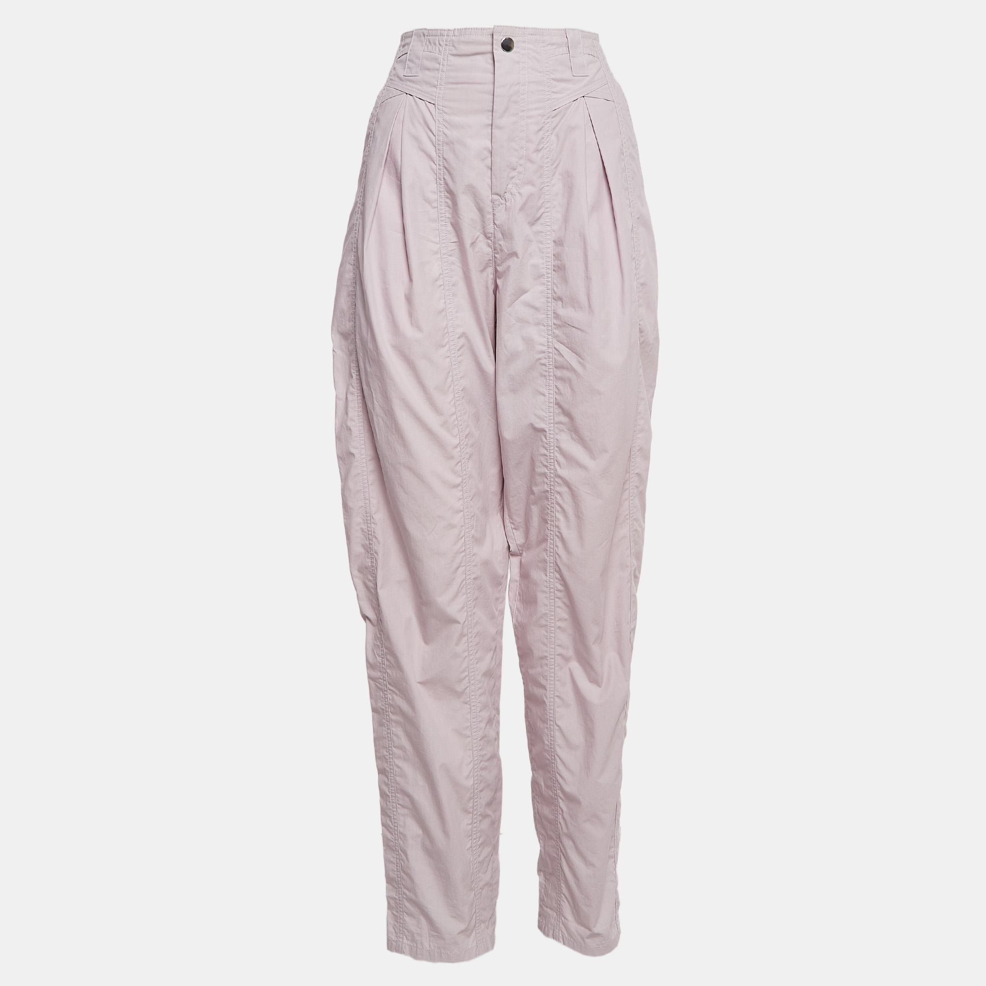 Isabel Marant Light Purple Cotton Pleated Trousers Isabel Marant Light Purple Cotton Pleated Trousers