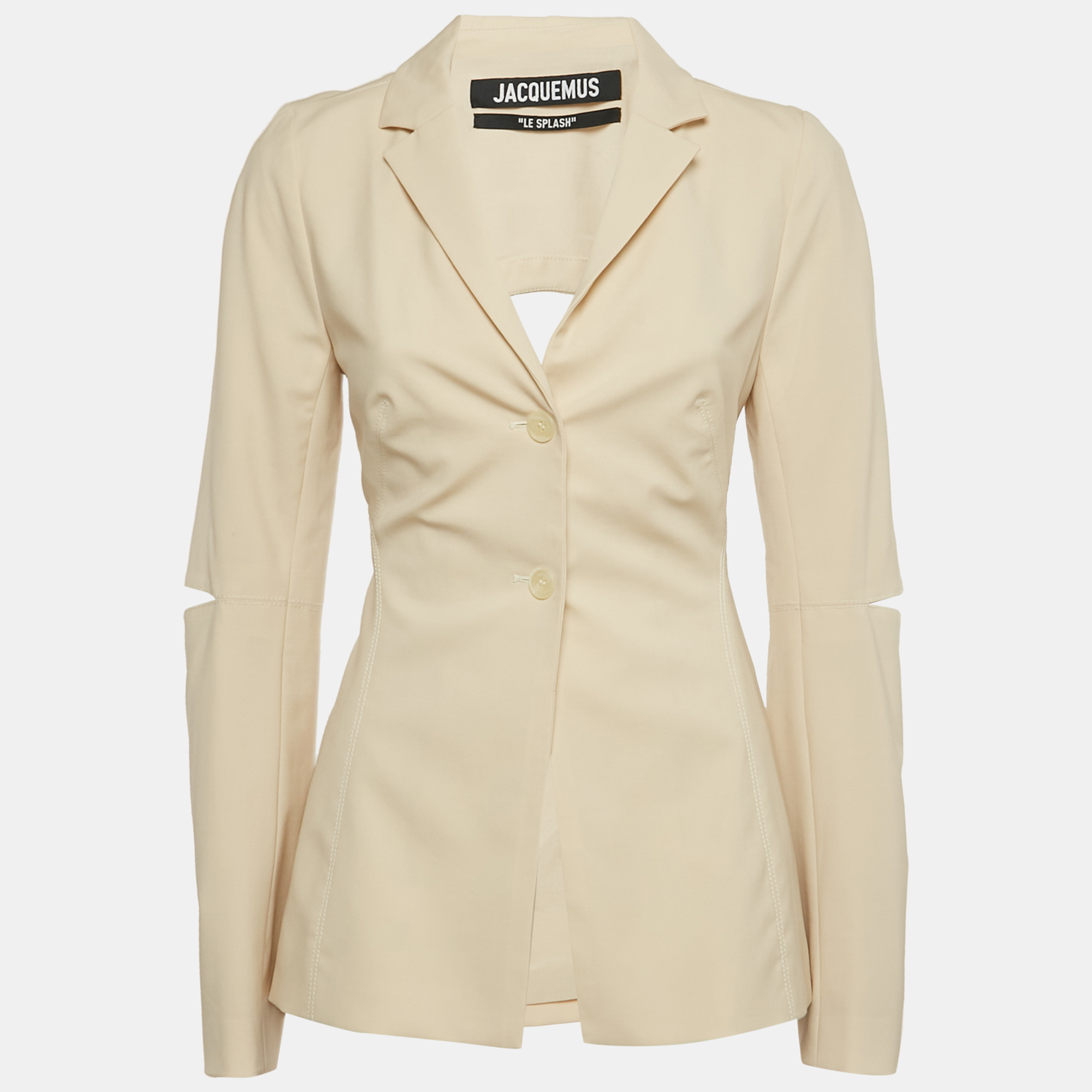 Jacquemus Beige Wool Cut-Out Blazer Jacquemus Beige Wool Cut-Out Blazer