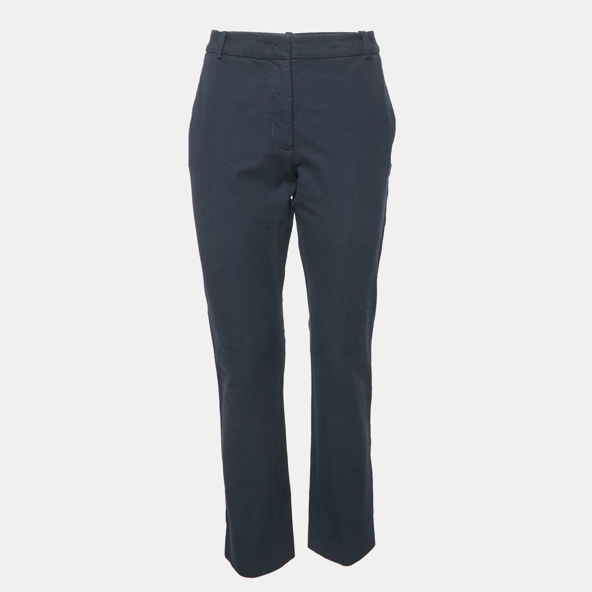 Joseph Navy Blue Stretch Gabardine Trousers Joseph Navy Blue Stretch Gabardine Trousers
