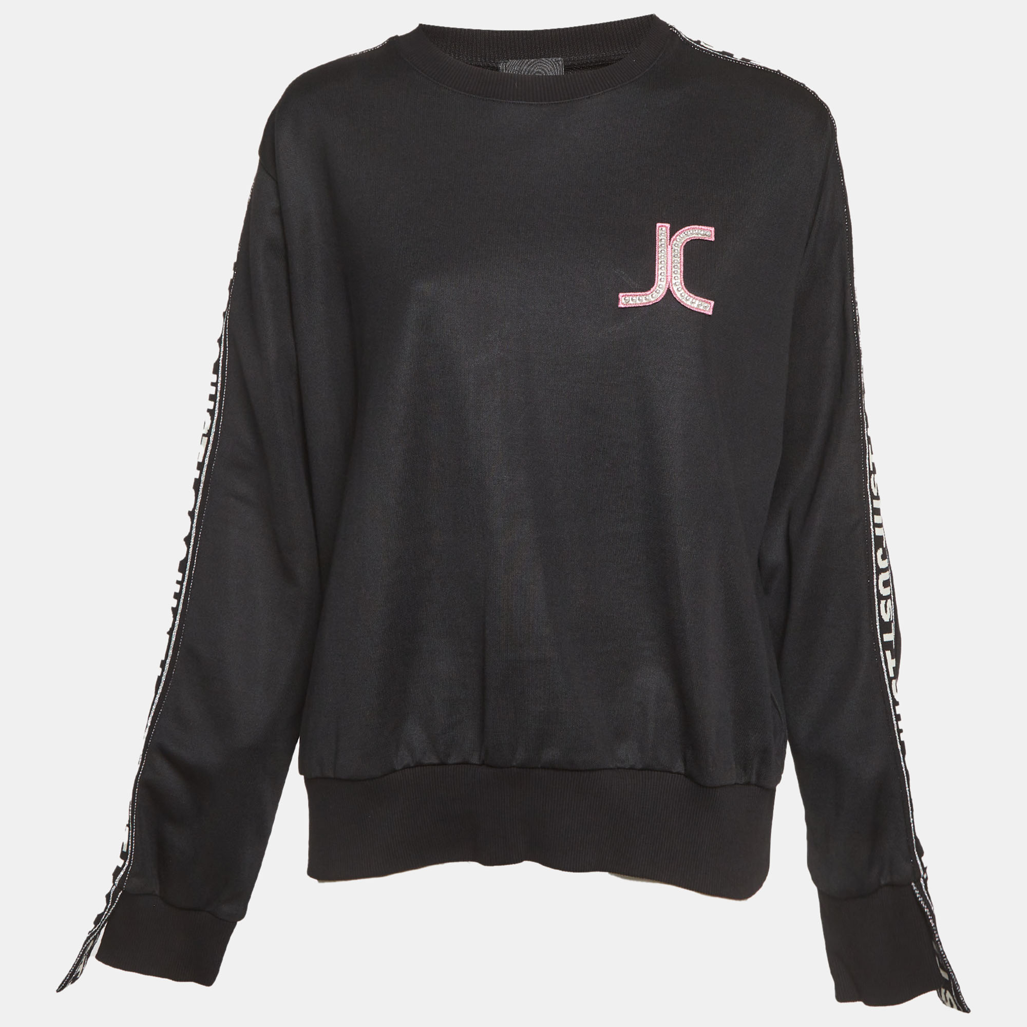 Just Cavalli Black Knit Logo Detail Jumper Just Cavalli Black Knit Logo Detail Jumper