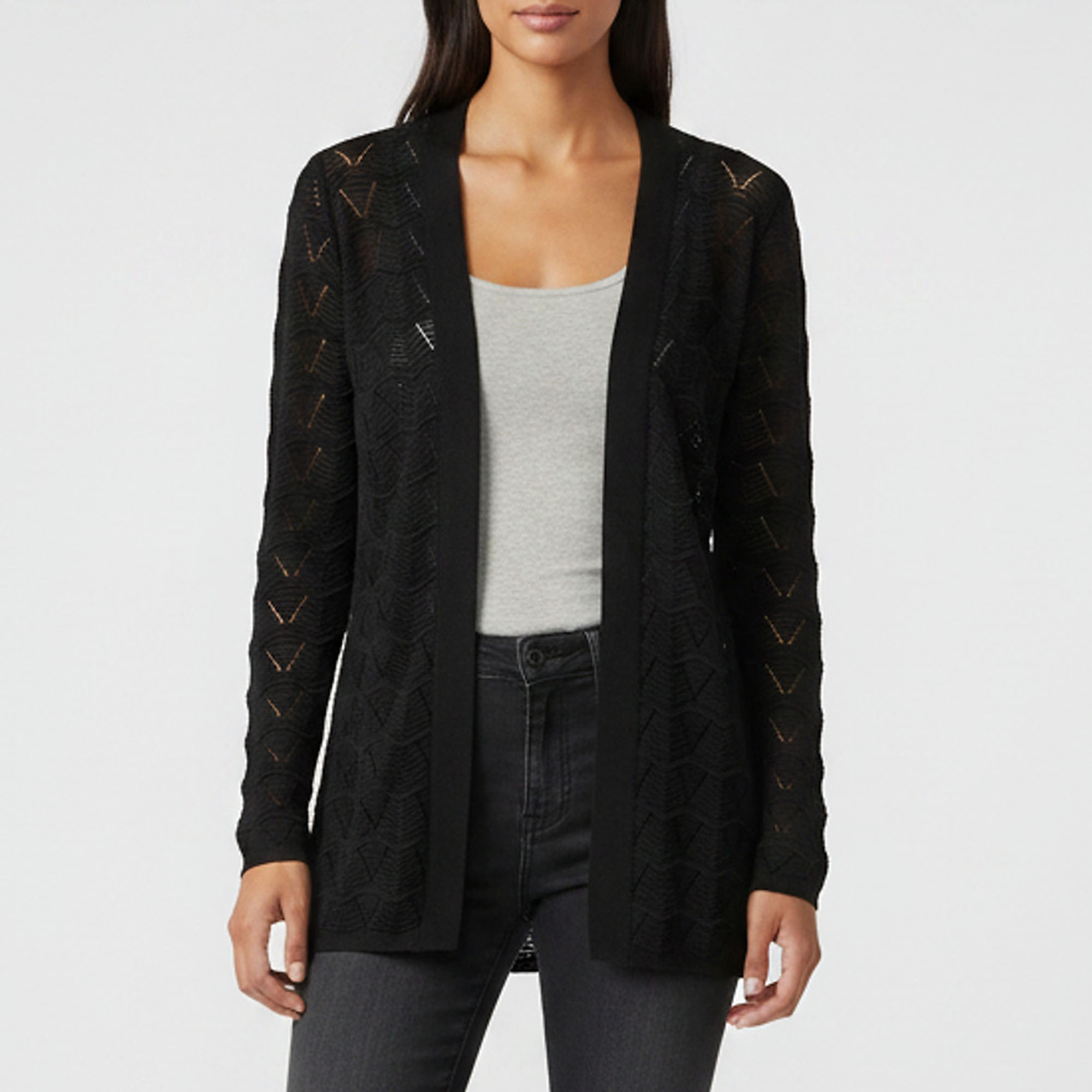 M Missoni Black Pointelle Knit Cardigan M Missoni Black Pointelle Knit Cardigan