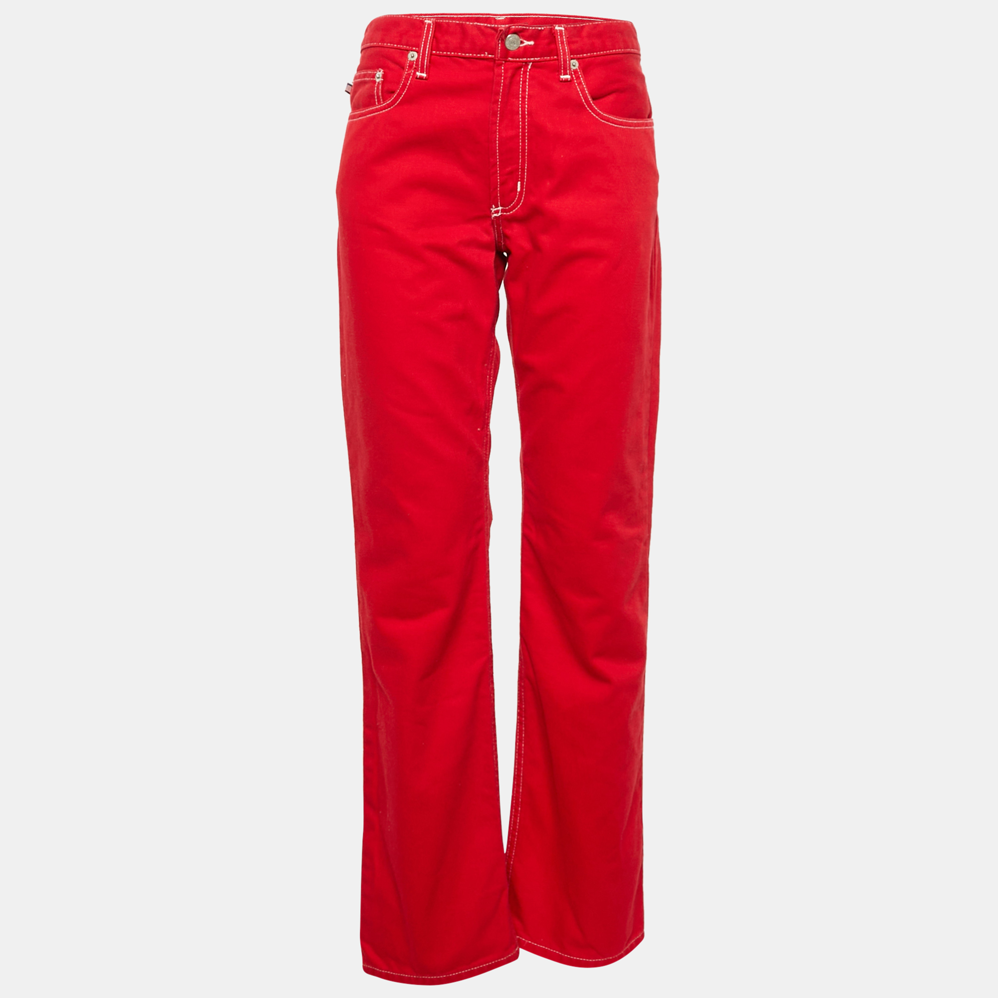 Ralph Lauren Red Denim Straight Leg Jeans L Waist “ Ralph Lauren Red Denim Straight Leg Jeans L Waist “