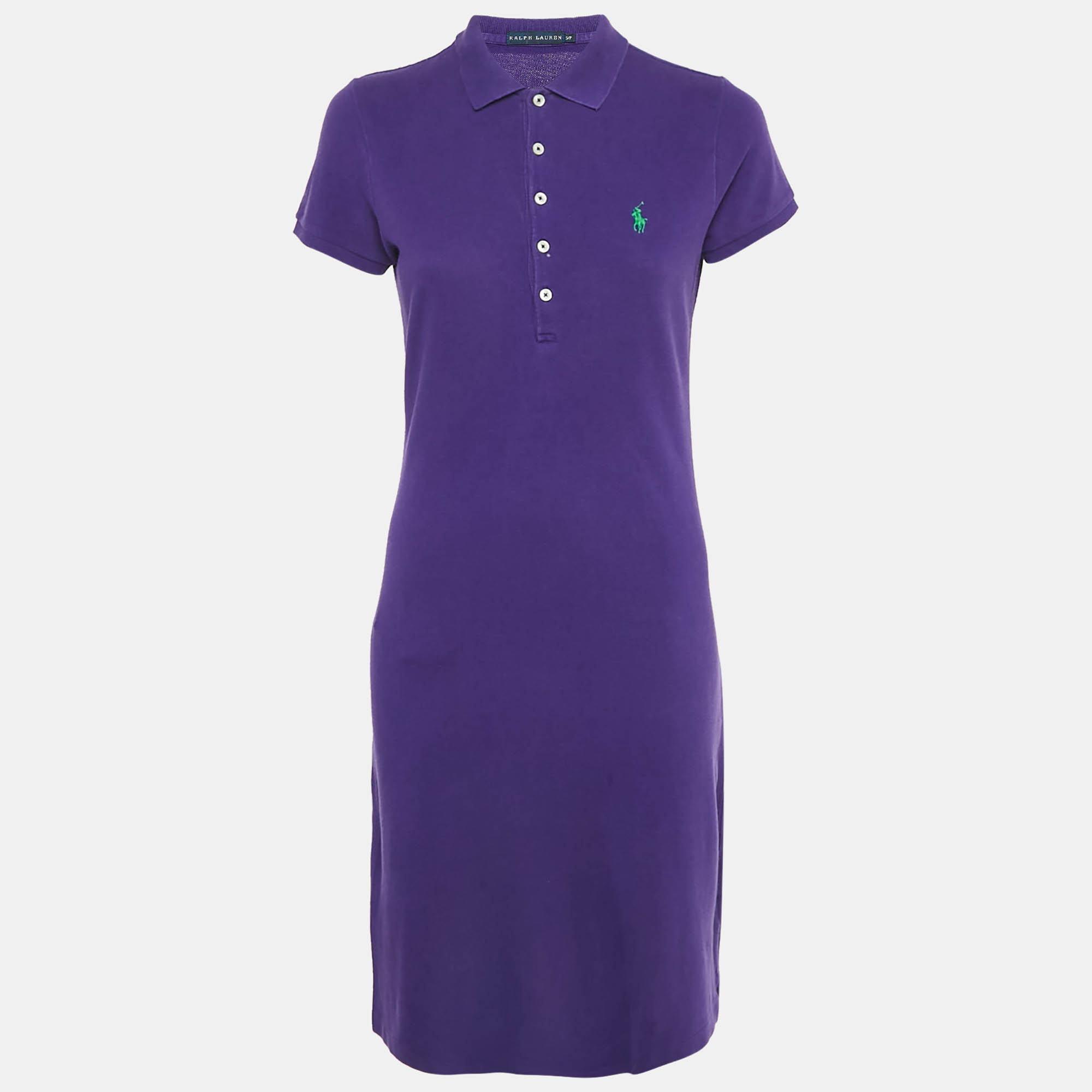 Ralph Lauren Purple Logo Embroidered Cotton Mini Polo Shirt Dress Ralph Lauren Purple Logo Embroidered Cotton Mini Polo Shirt Dress