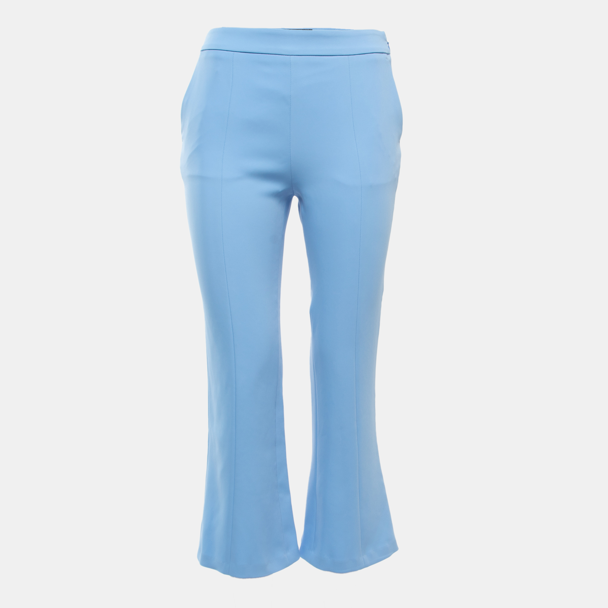 Class by Roberto Cavalli Blue Crepe Flared Trousers Class by Roberto Cavalli Blue Crepe Flared Trousers
