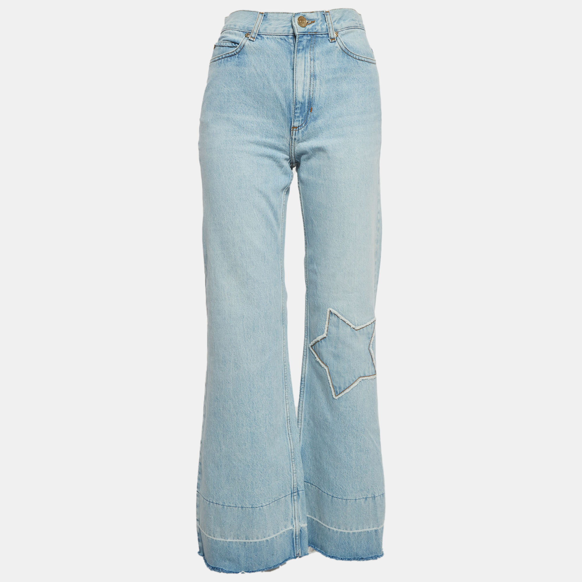 Sandro Blue Denim Stradivarius STR Wide Leg Jeans SWaist “