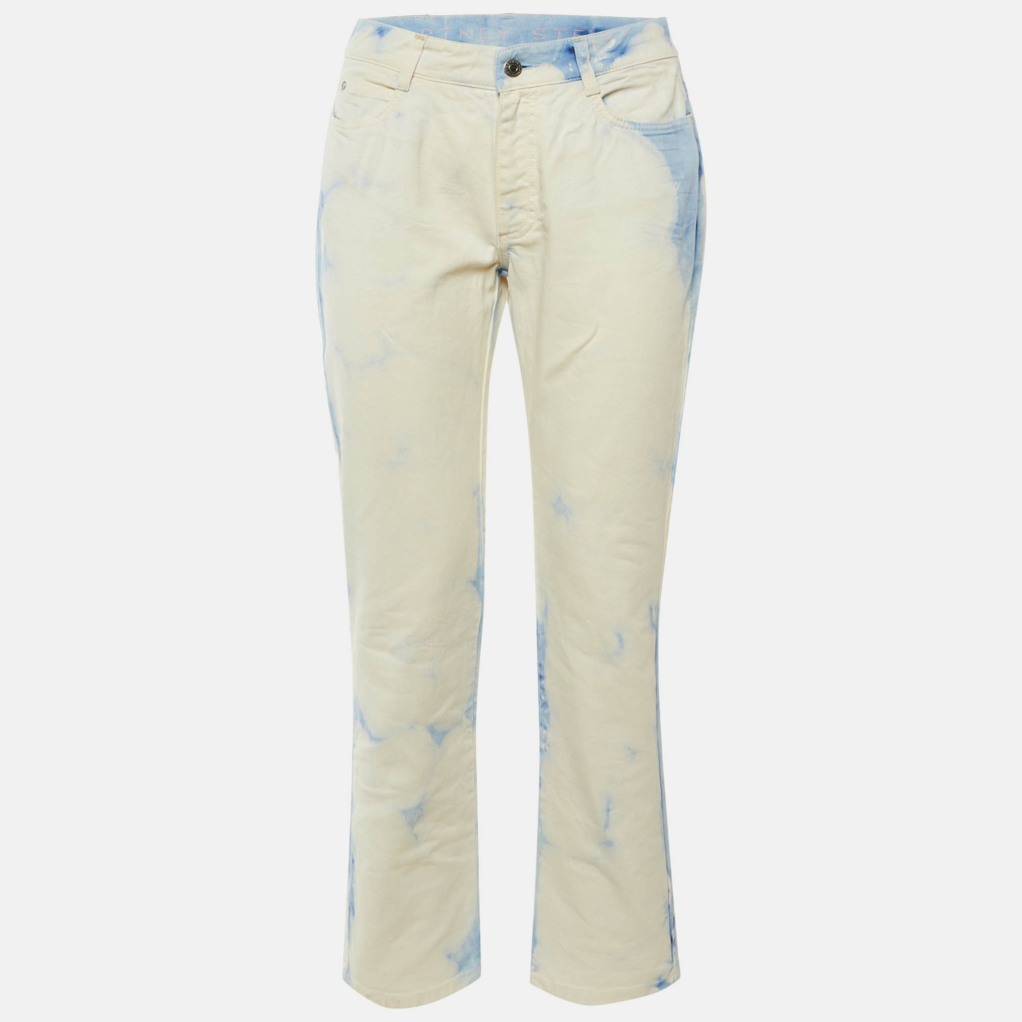 Stella McCartney White Blue Bleached Denim Skinny Fit Jeans S Waist “ Stella McCartney White Blue Bleached Denim Skinny Fit Jeans S Waist “