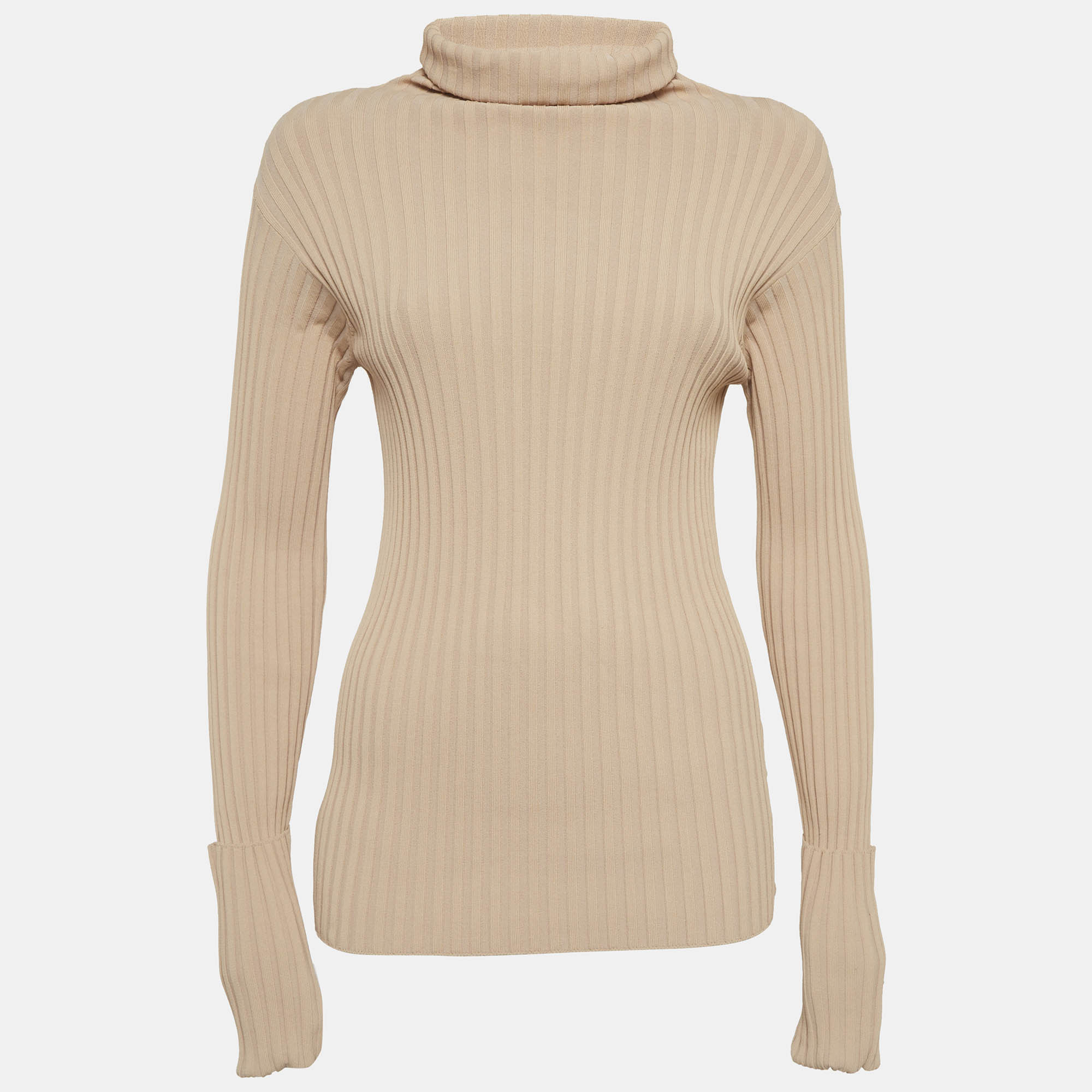 Valentino Beige Knitted Turtleneck Knitwear