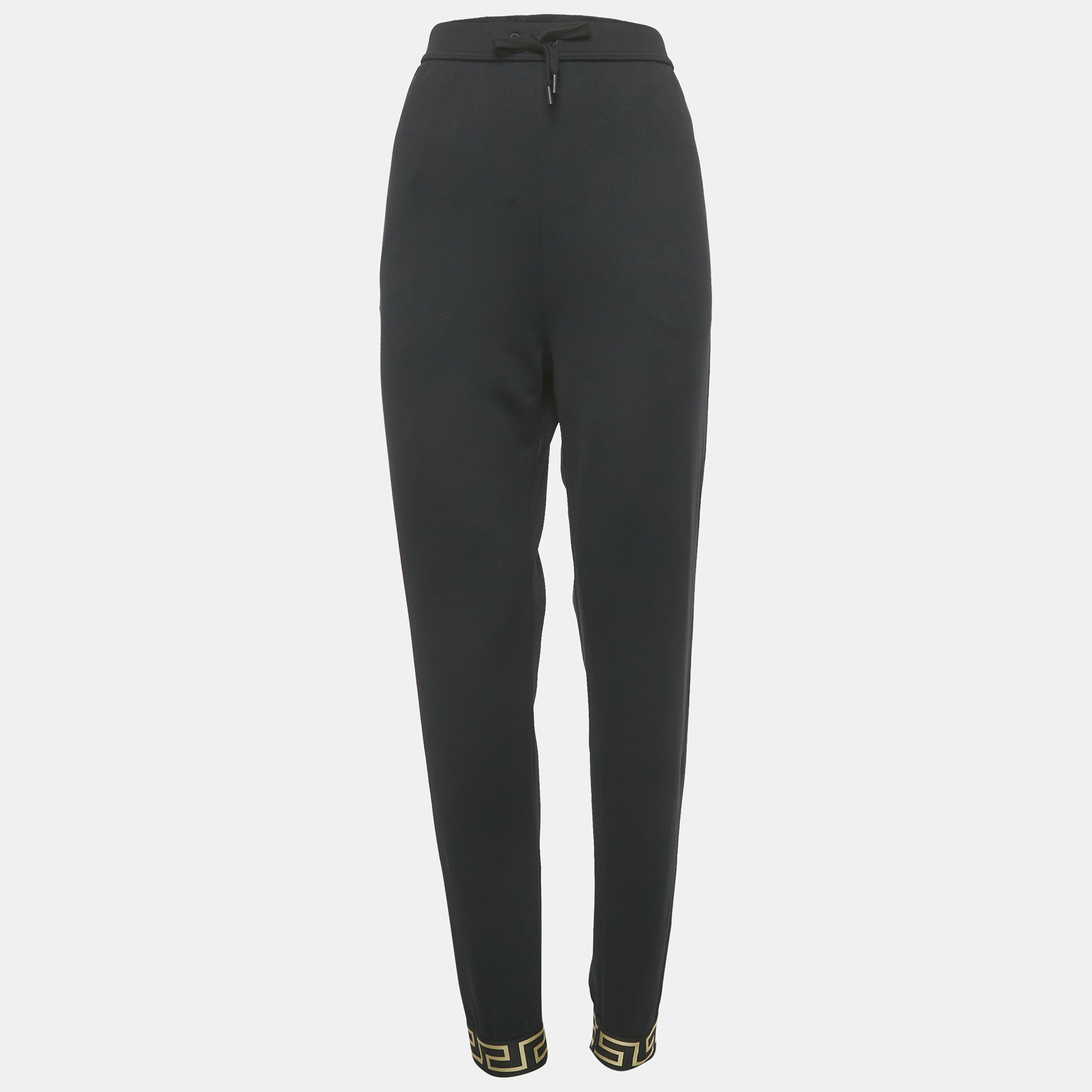 Versace Black Greca Trim Jersey Joggers