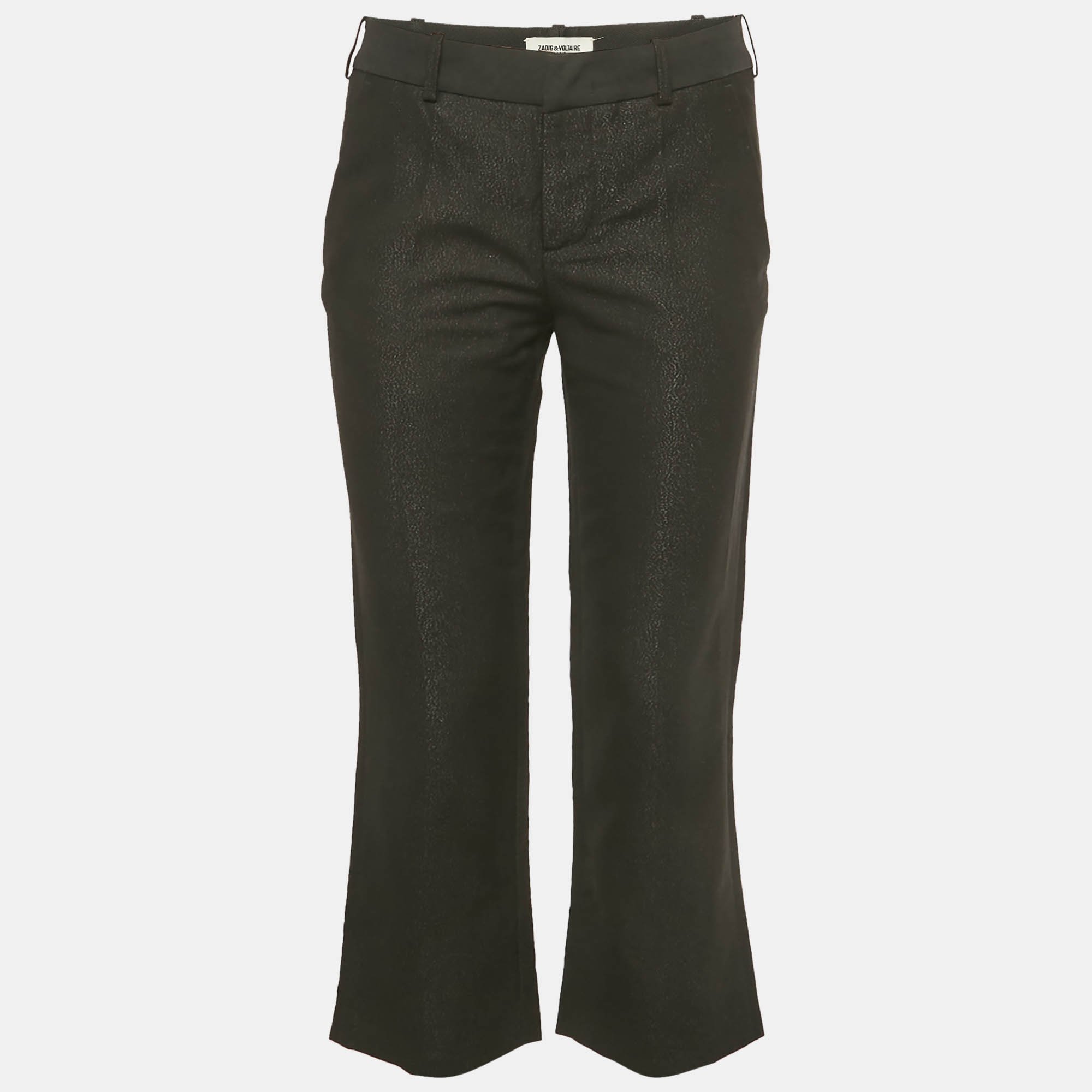 Zadig & Voltaire Black Lurex Posh Bright Trousers Zadig & Voltaire Black Lurex Posh Bright Trousers