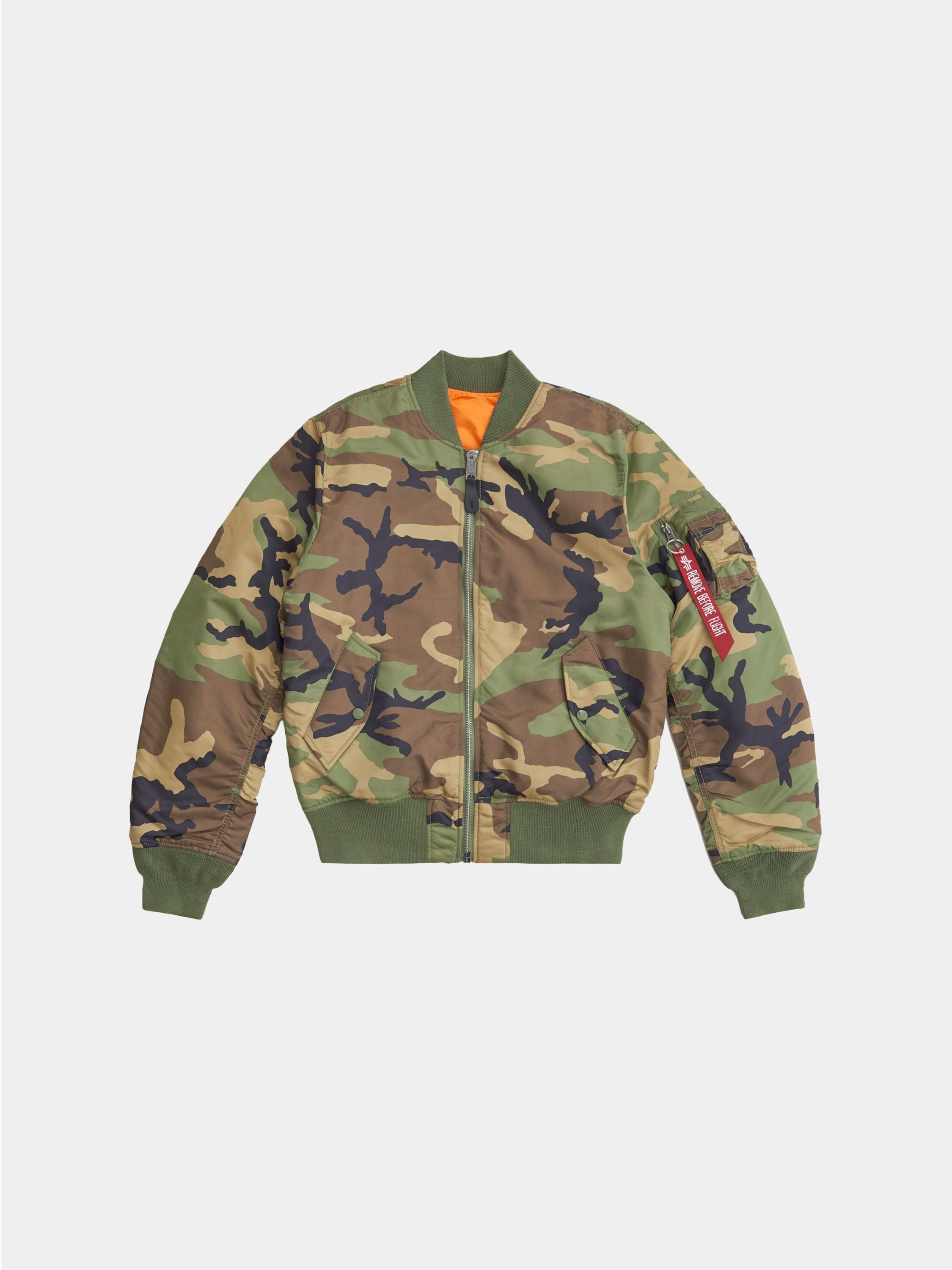 MA- BOMBER JACKET SLIM FIT WOODLAND CAMO MA- BOMBER JACKET SLIM FIT WOODLAND CAMO