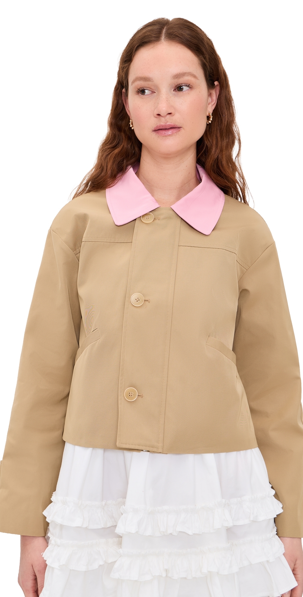 MAUDE CLUB Brooke Jacket Tan Pink