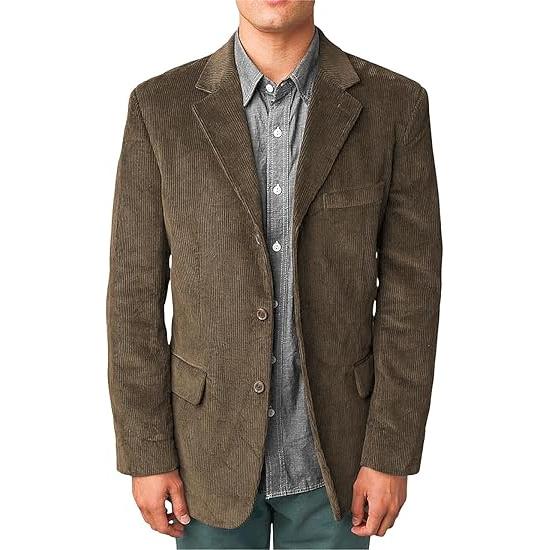 Men’s Casual Corduroy Suit Retro Slim Fit Notch Lapel Sports Jacket Men’s Casual Corduroy Suit Retro Slim Fit Notch Lapel Sports Jacket