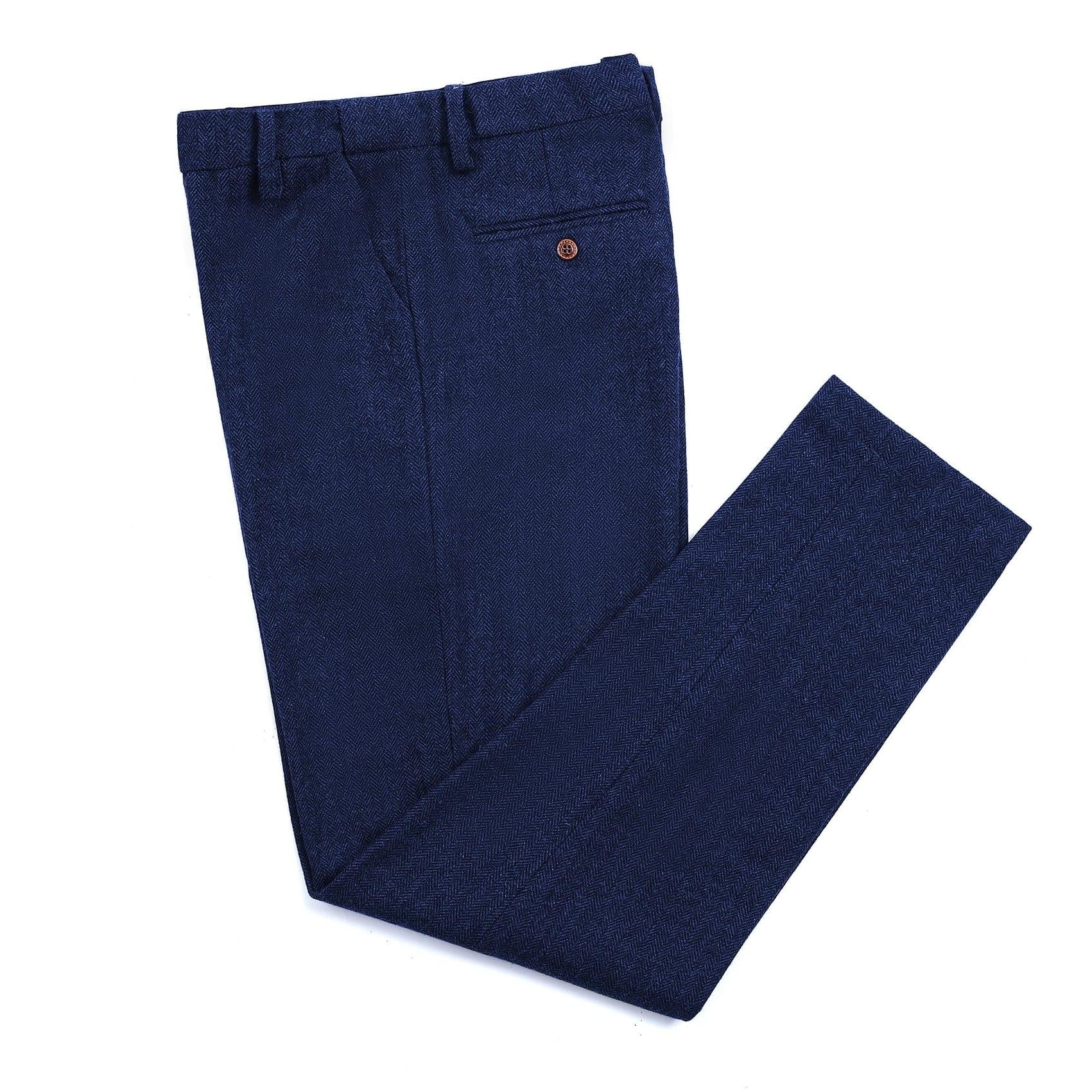 Menseventwear Men’s Casual Suit Pant Herringbone Pleat-Front Trousers – Royal Blue W x L Menseventwear Men’s Casual Suit Pant Herringbone Pleat-Front Trousers – Royal Blue W x L