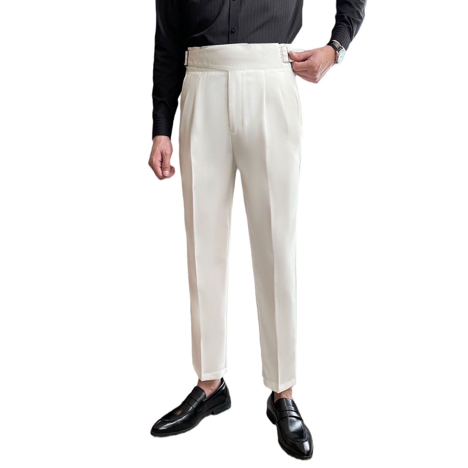 Men’s Causal Suit Pants Regular Fit Trousers – White W x L Men’s Causal Suit Pants Regular Fit Trousers – White W x L