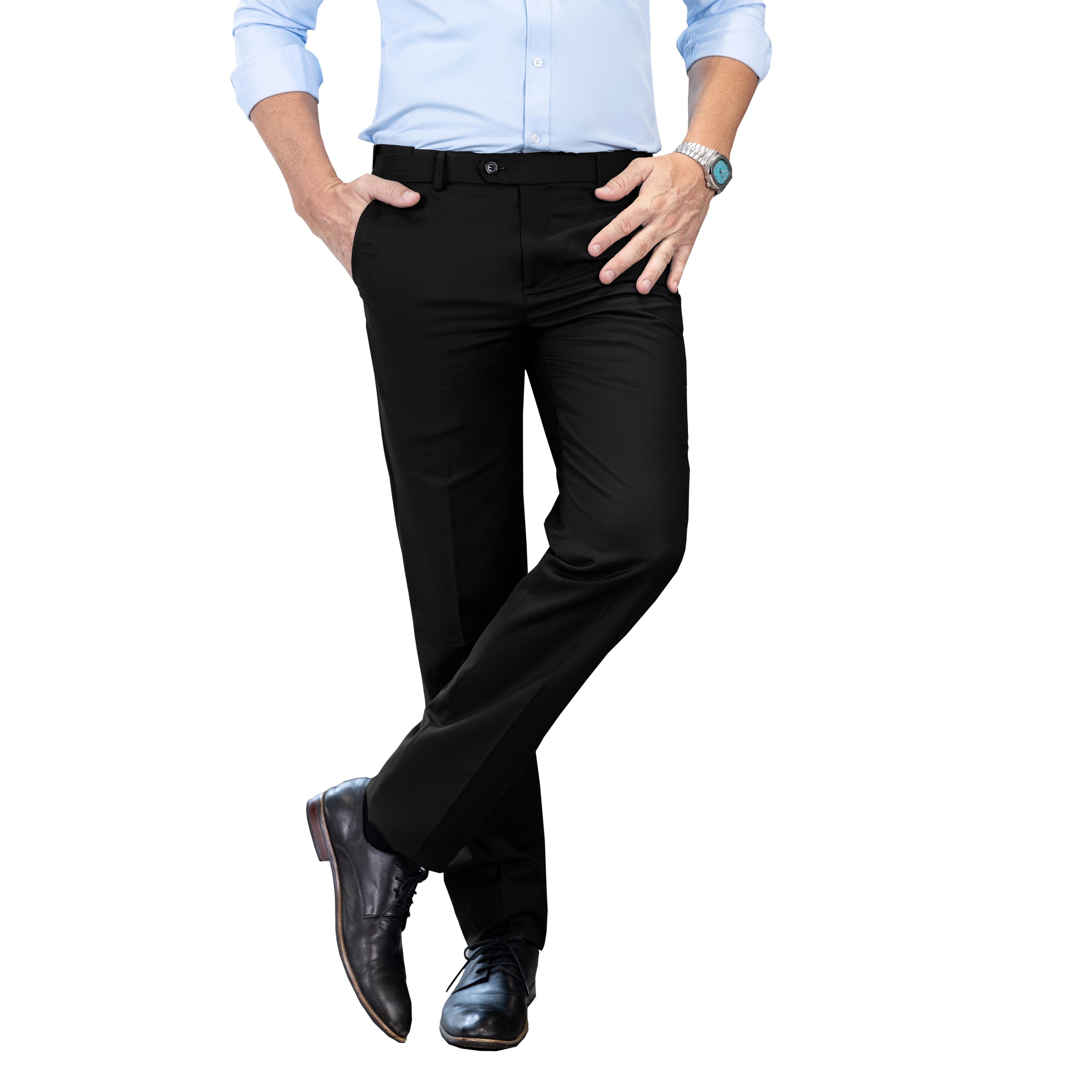 Men’s Formal Suit Pants Regular Fit Trousers – Black W x L Men’s Formal Suit Pants Regular Fit Trousers – Black W x L