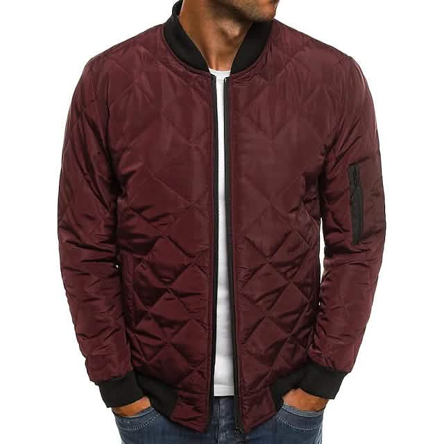 Men’s Bomber Quilted Diamond Padded Jacket Men’s Bomber Quilted Diamond Padded Jacket