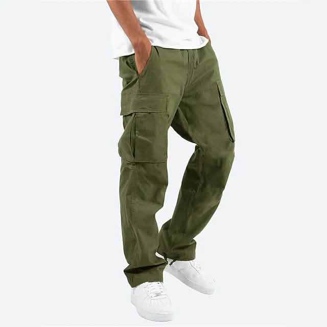Men’s Cargo Pants Trousers Drawstring Elastic Waist Multi Pocket Men’s Cargo Pants Trousers Drawstring Elastic Waist Multi Pocket