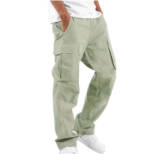 Men’s Cargo Pants Trousers Drawstring Elastic Waist Multi Pocket Men’s Cargo Pants Trousers Drawstring Elastic Waist Multi Pocket