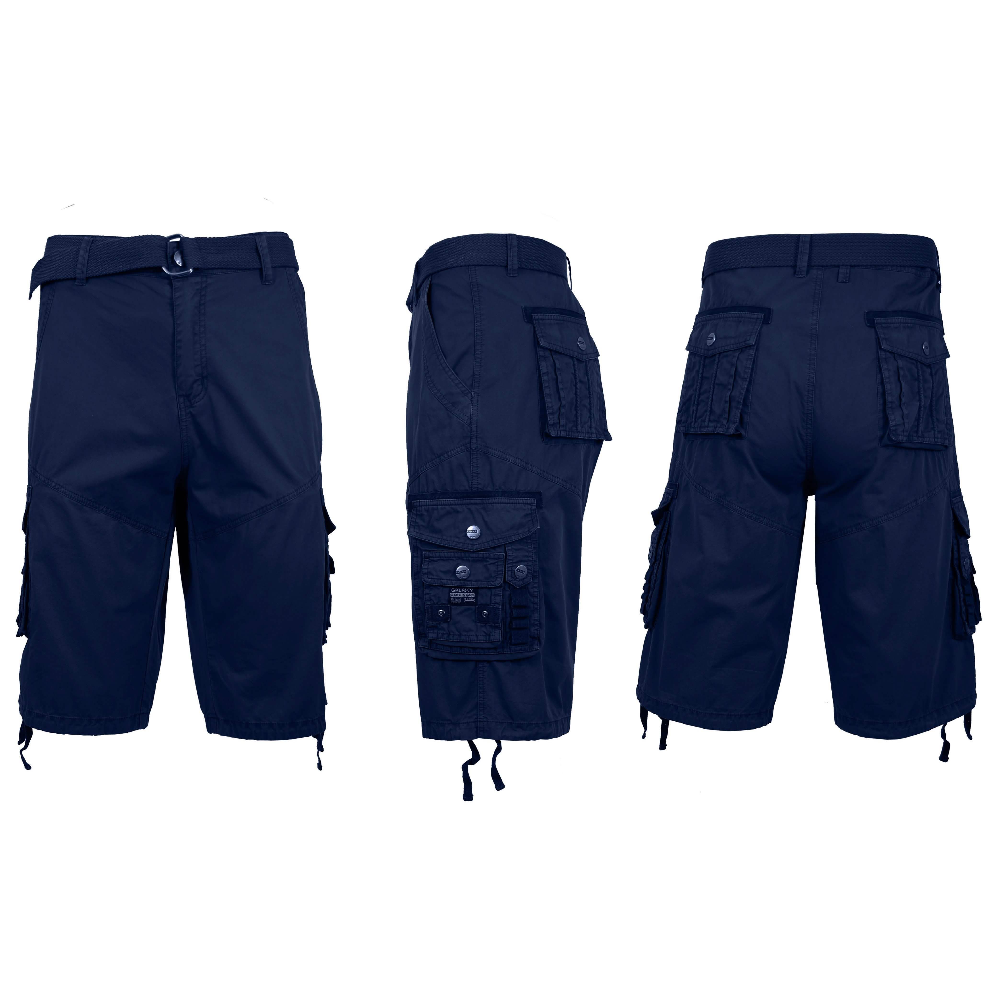 Men’s Distressed Vintage Belted Cargo Utility Shorts Men’s Distressed Vintage Belted Cargo Utility Shorts