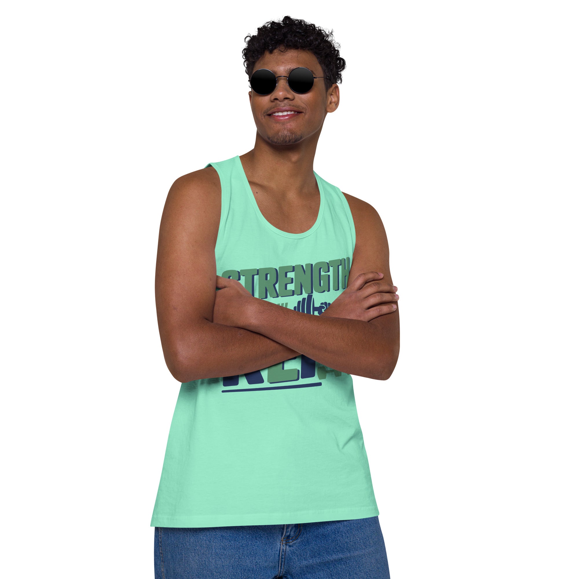 Lift, Repeat, Conquer Motivational Gym Tank Top