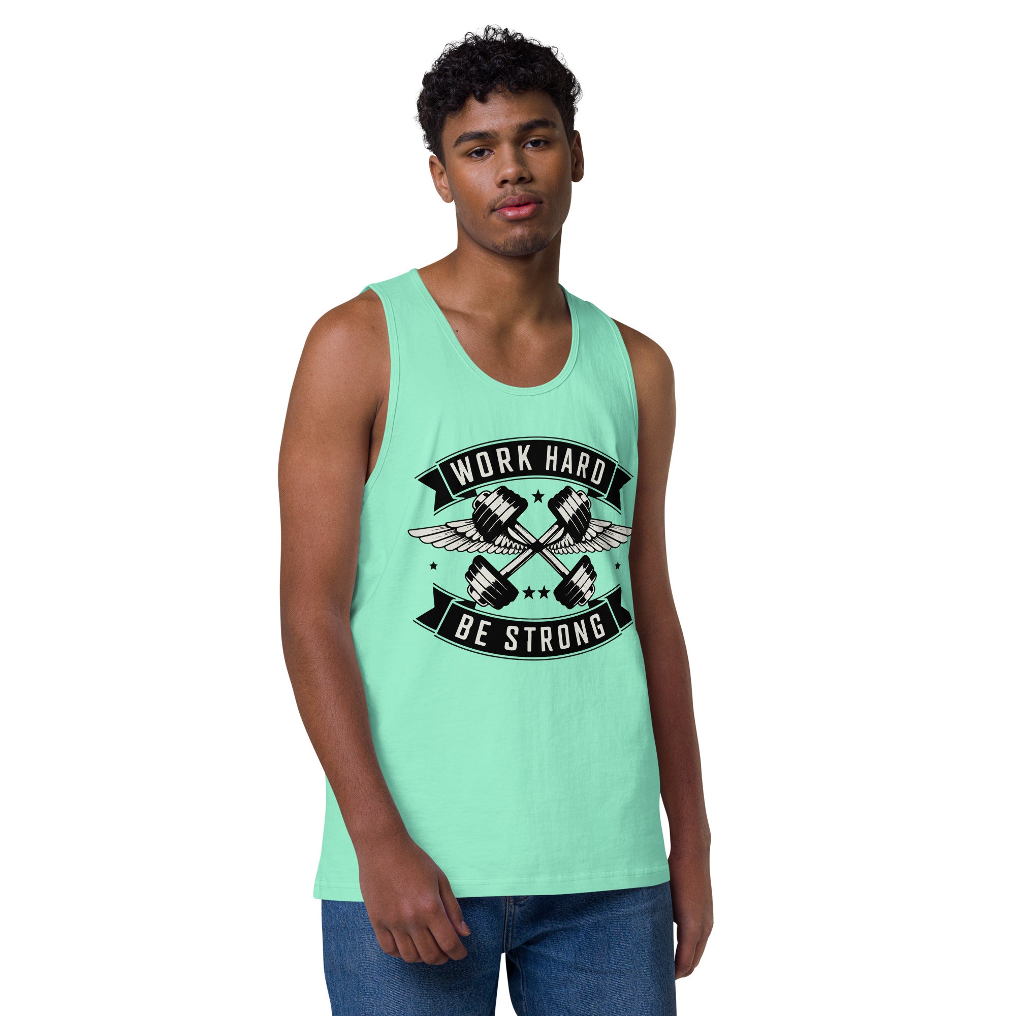 Work Hard Gym Tank Top Gift for Men