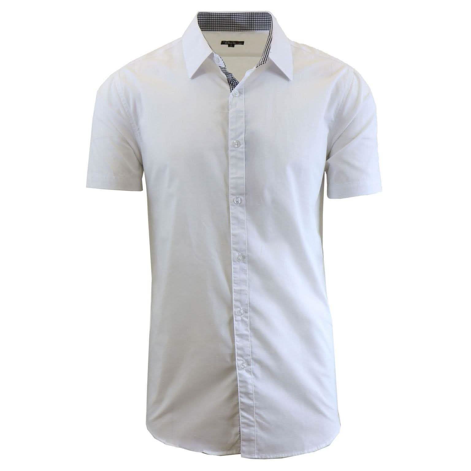 Mens Short Sleeve Dress Shirt – White X Mens Short Sleeve Dress Shirt – White X