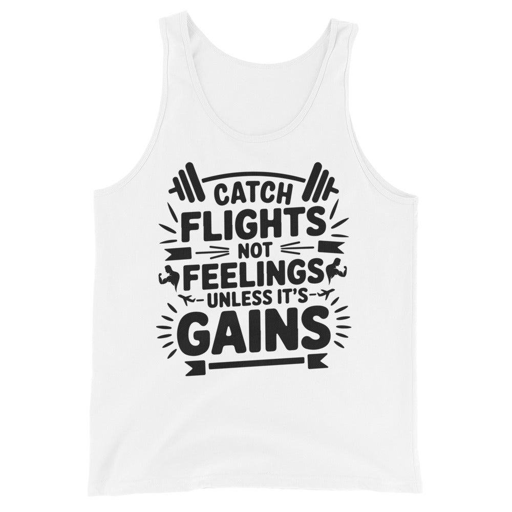 Premium Gym Lover Tank Top Bold Gains Over Feelings